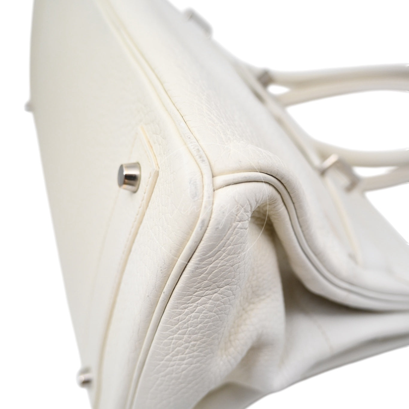 [Pre-owned] Hermes Birkin Shoulder White PHW Square I