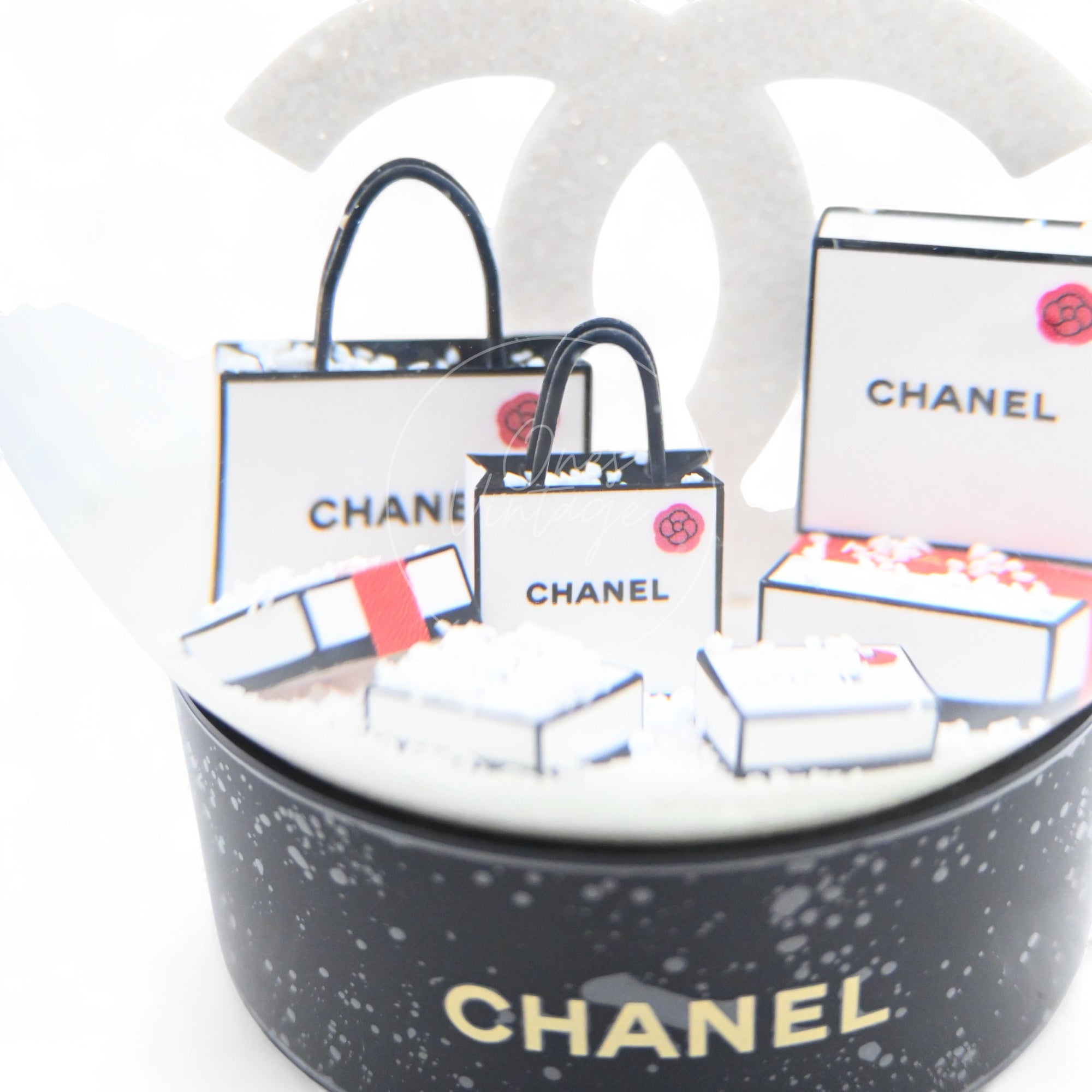 [Unused] Chanel Glass CC Shopping Bag Snow Globe