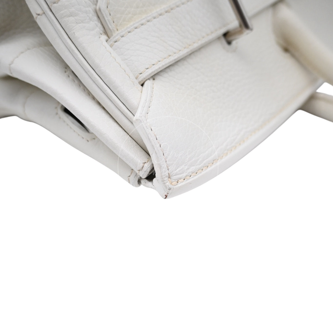 [Pre-owned] Hermes Birkin Shoulder White PHW Square I