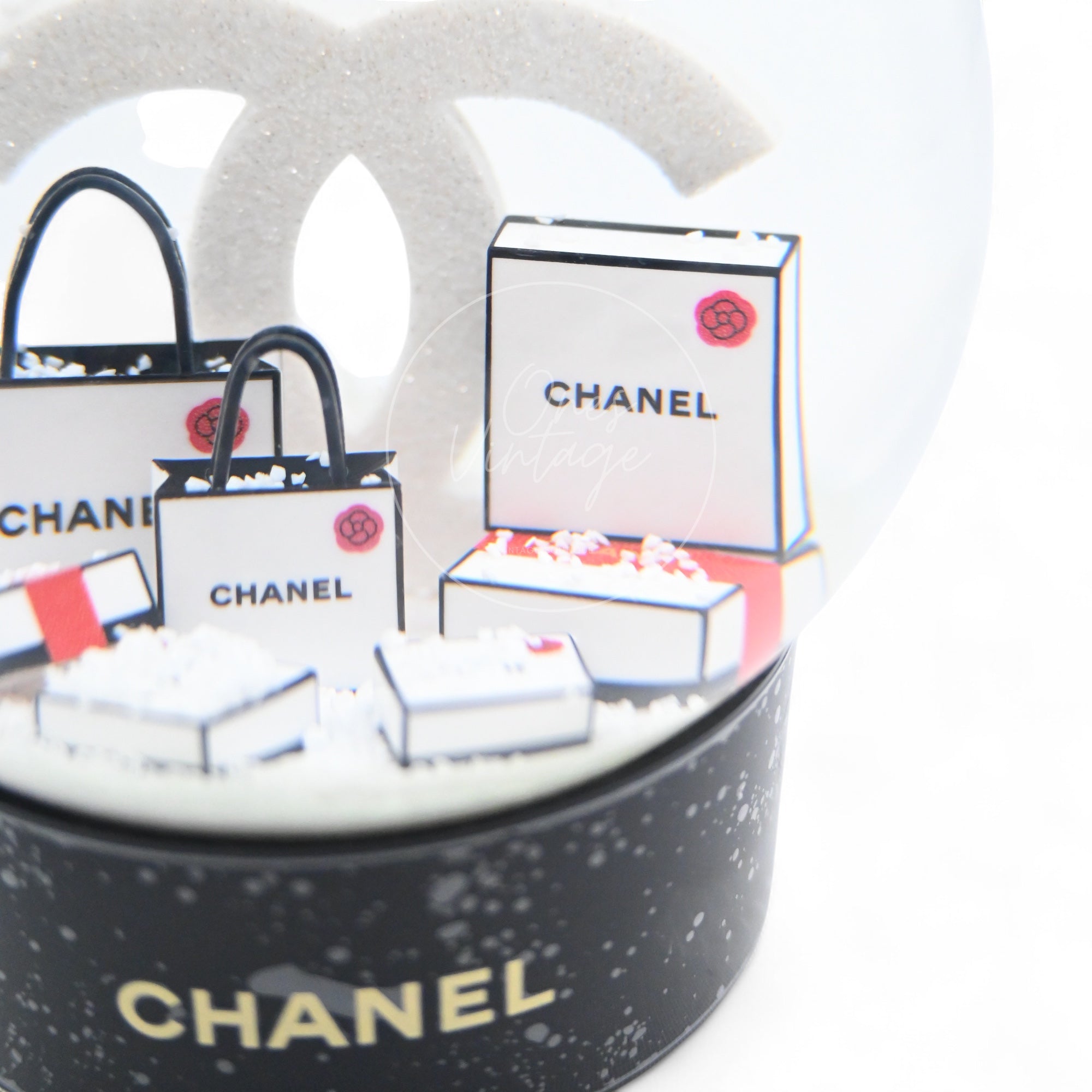 [Unused] Chanel Glass CC Shopping Bag Snow Globe