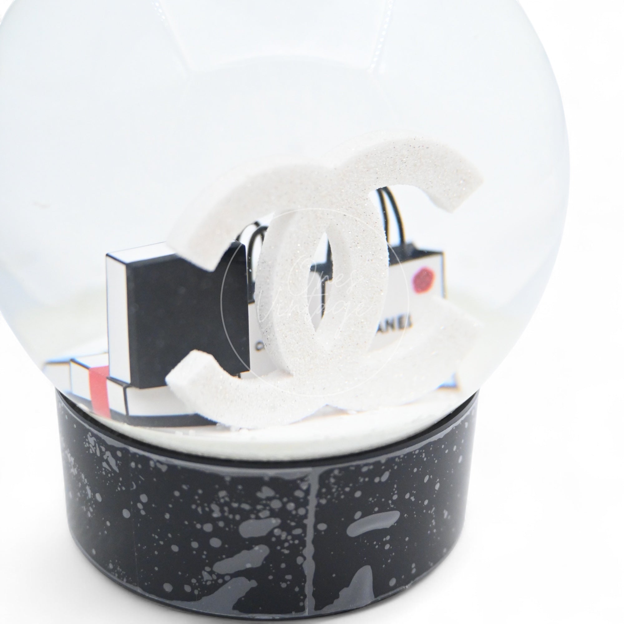[Unused] Chanel Glass CC Shopping Bag Snow Globe