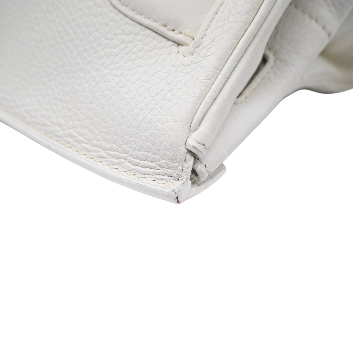 [Pre-owned] Hermes Birkin Shoulder White PHW Square I