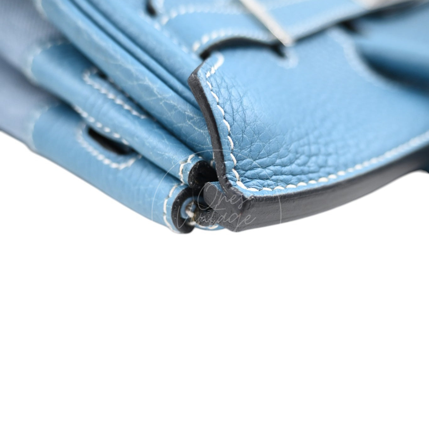 Hermes Birkin 30 Denim Tolie PHW Blue Square J
