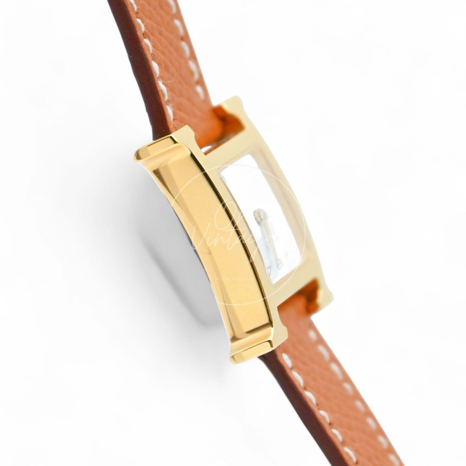 [Unuesd] Hermes Heure H Watch Small Model 25mm Quartz SS White Dial