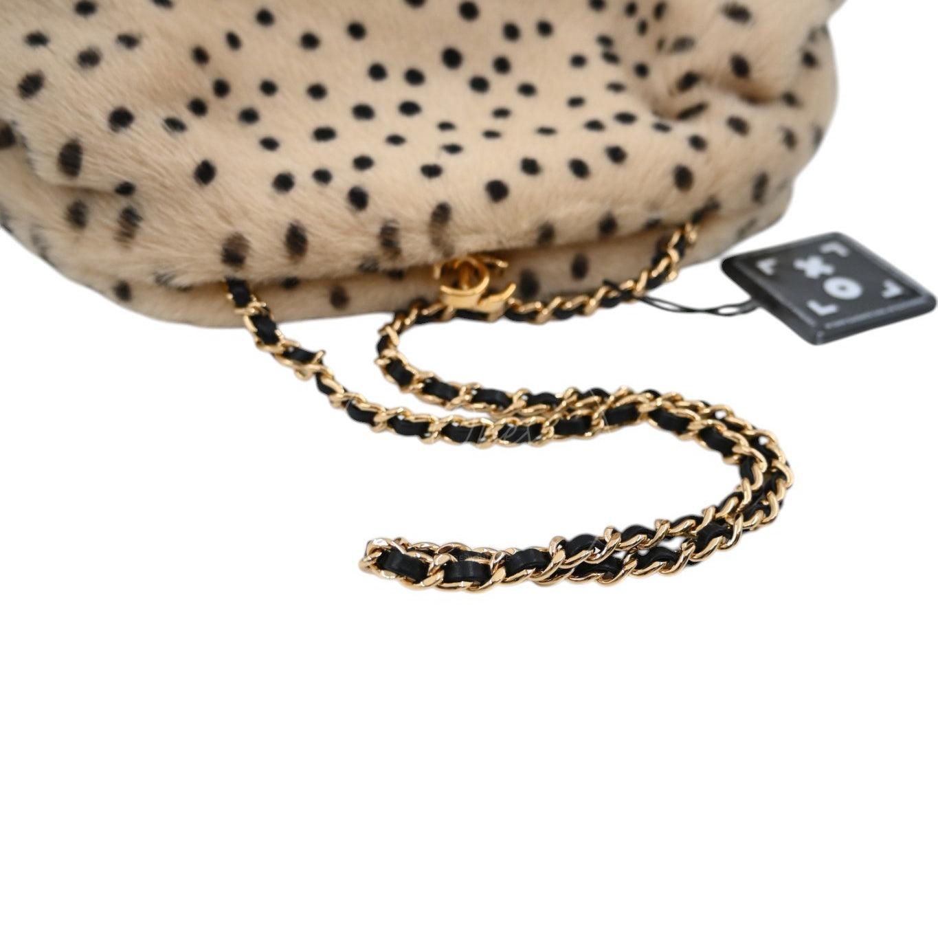 Chanel Pony Hair Cheetah Printed Lambskin Clutch GHW Beige Black Series ET