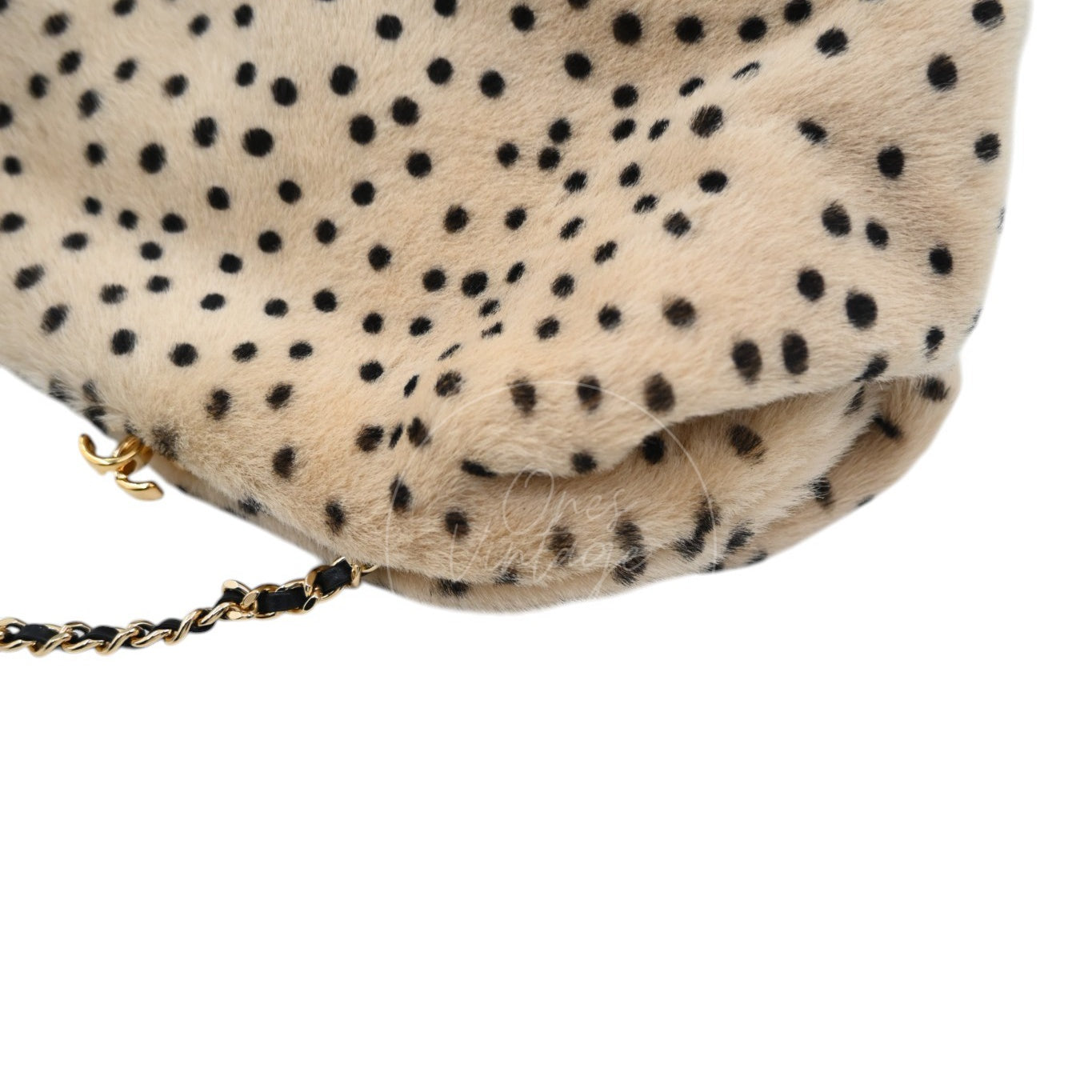 Chanel Pony Hair Cheetah Printed Lambskin Clutch GHW Beige Black Series ET