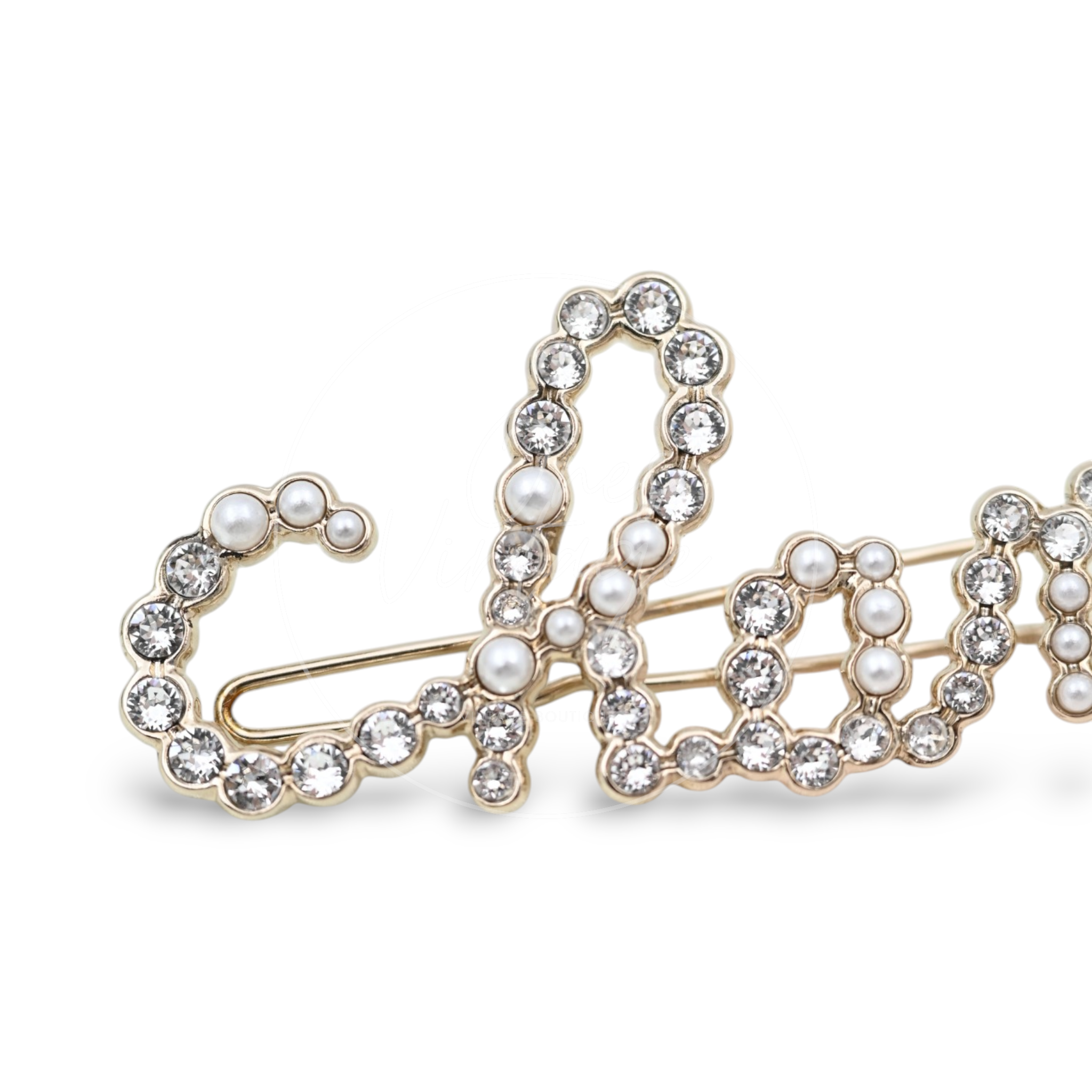 [Pre-owned] Chanel CC Bow Hair Clip