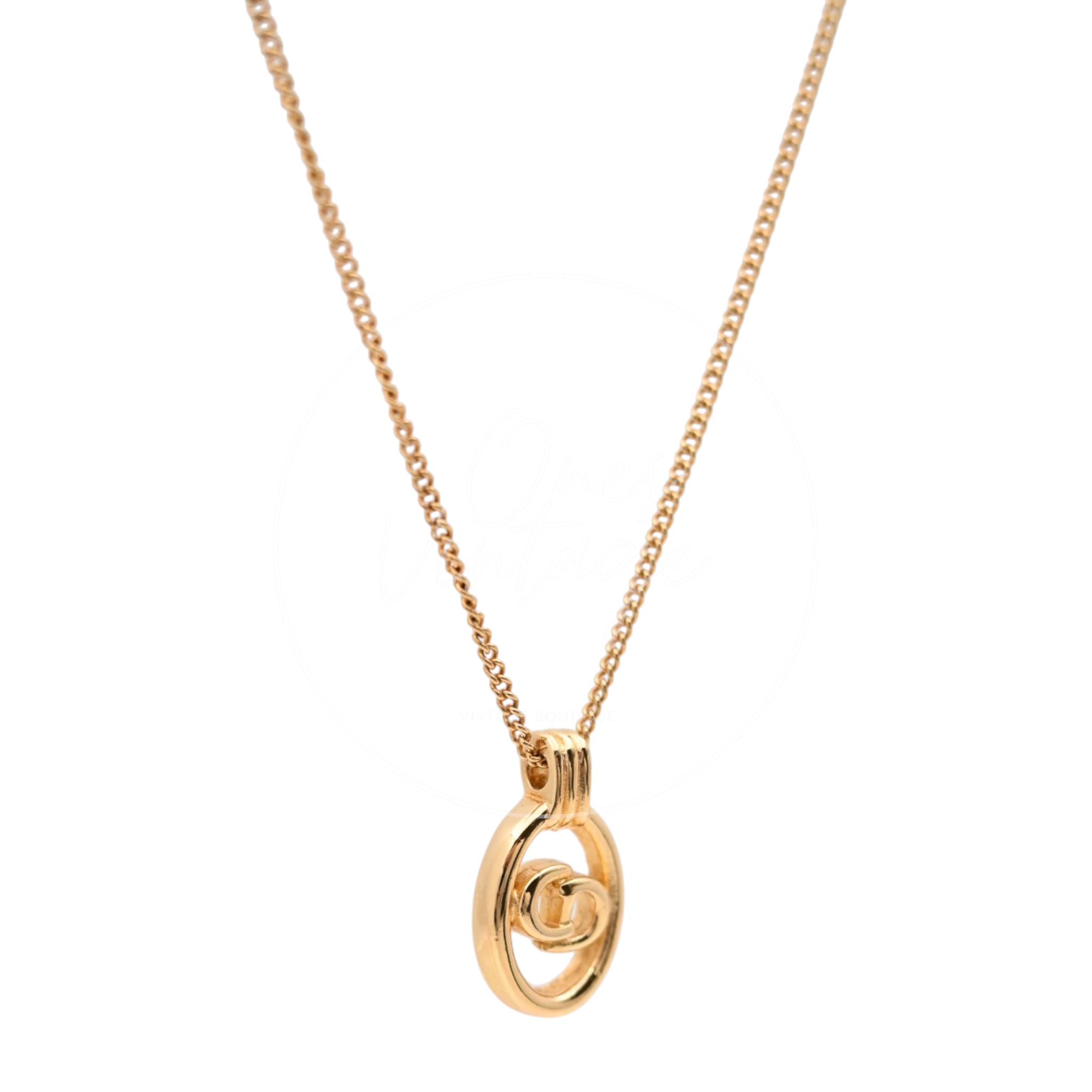 Christian Dior CD Pendant Necklace