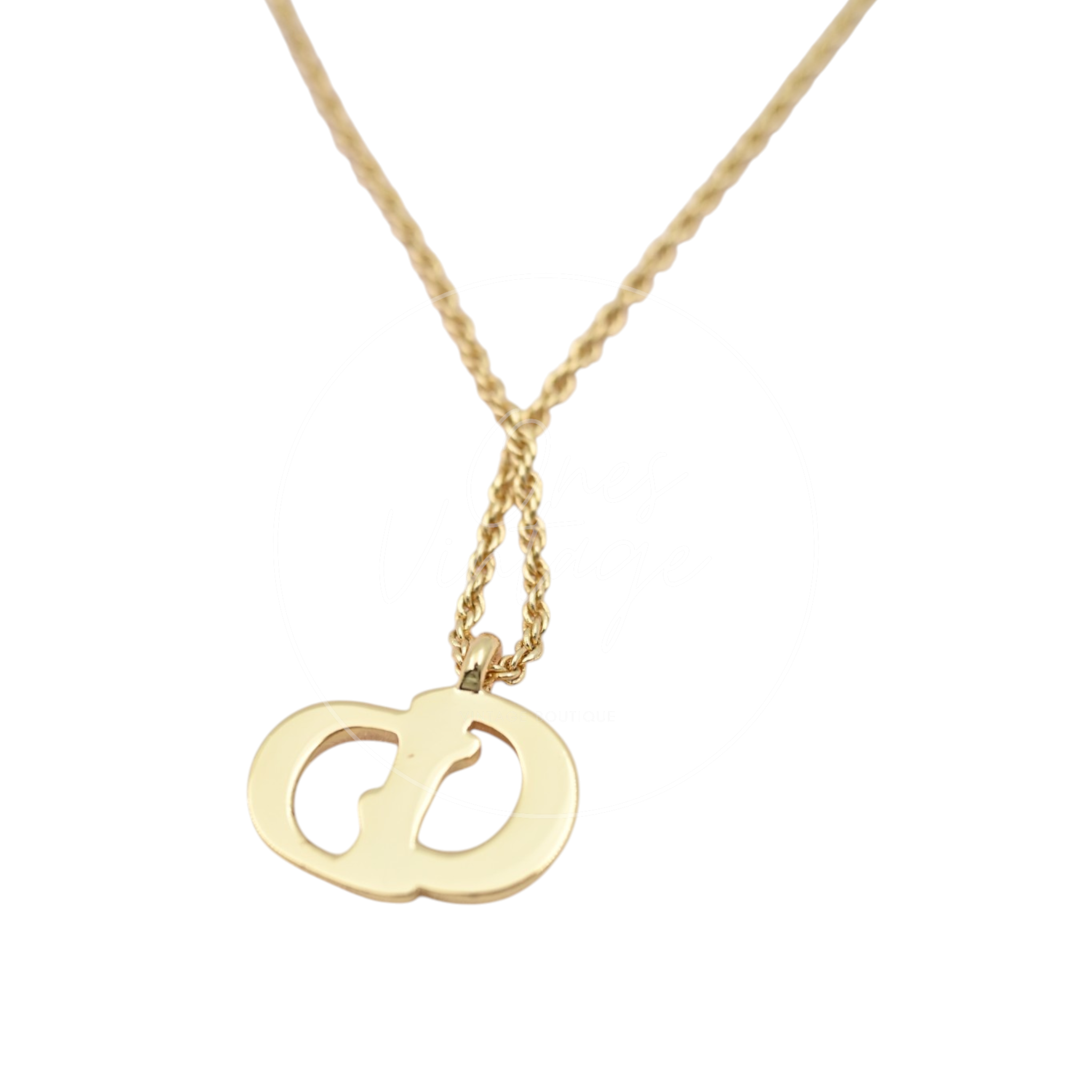 Christian Dior CD Pendant Necklace
