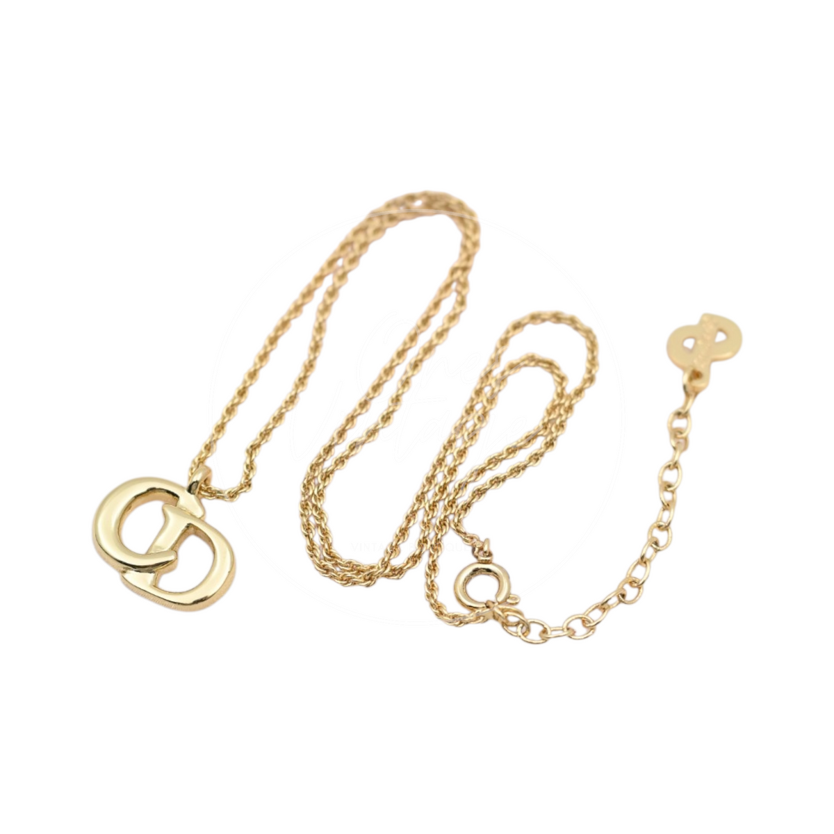 Christian Dior CD Pendant Necklace