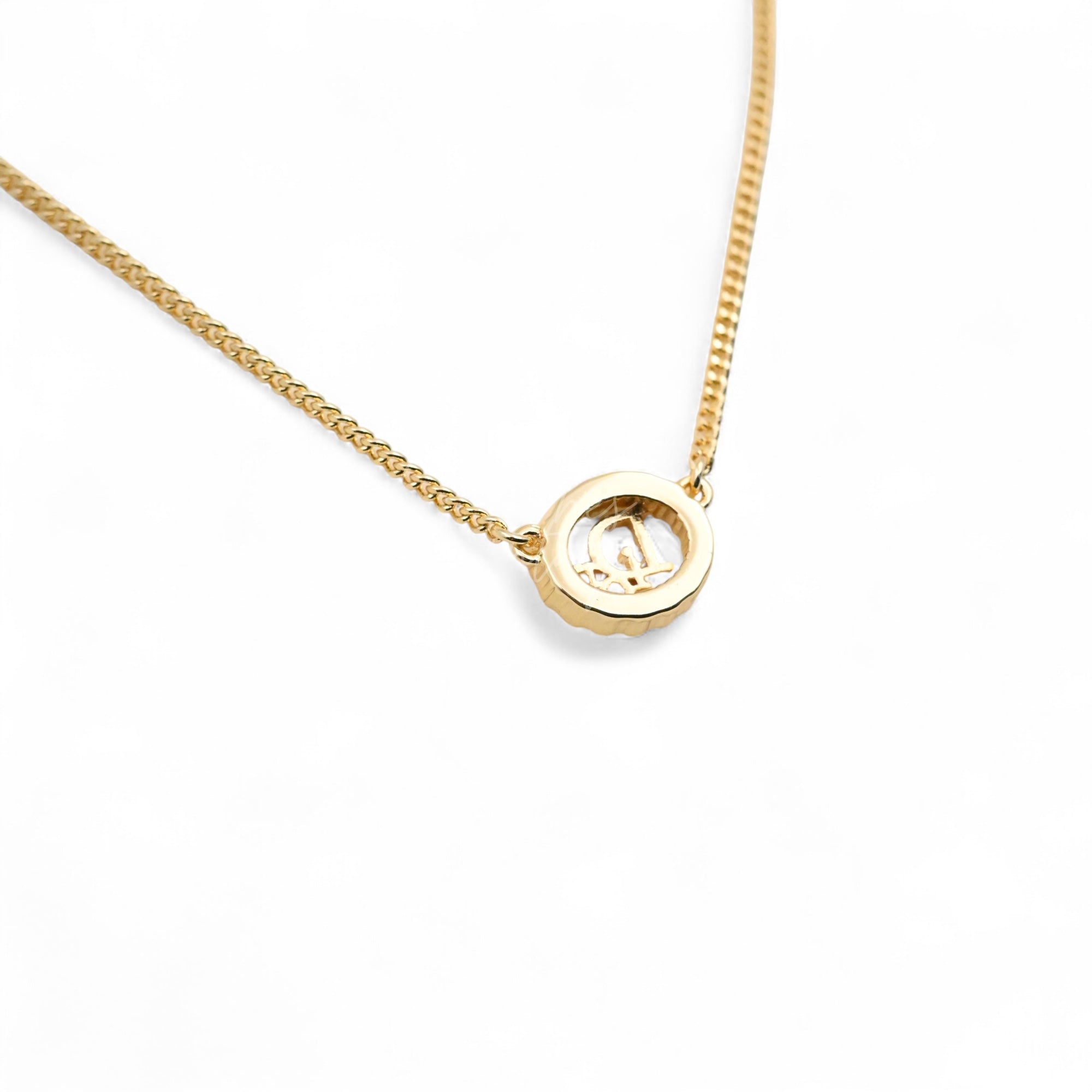 [Pre-owned] Christian Dior Crystal-embellished Logo-pendant Necklace