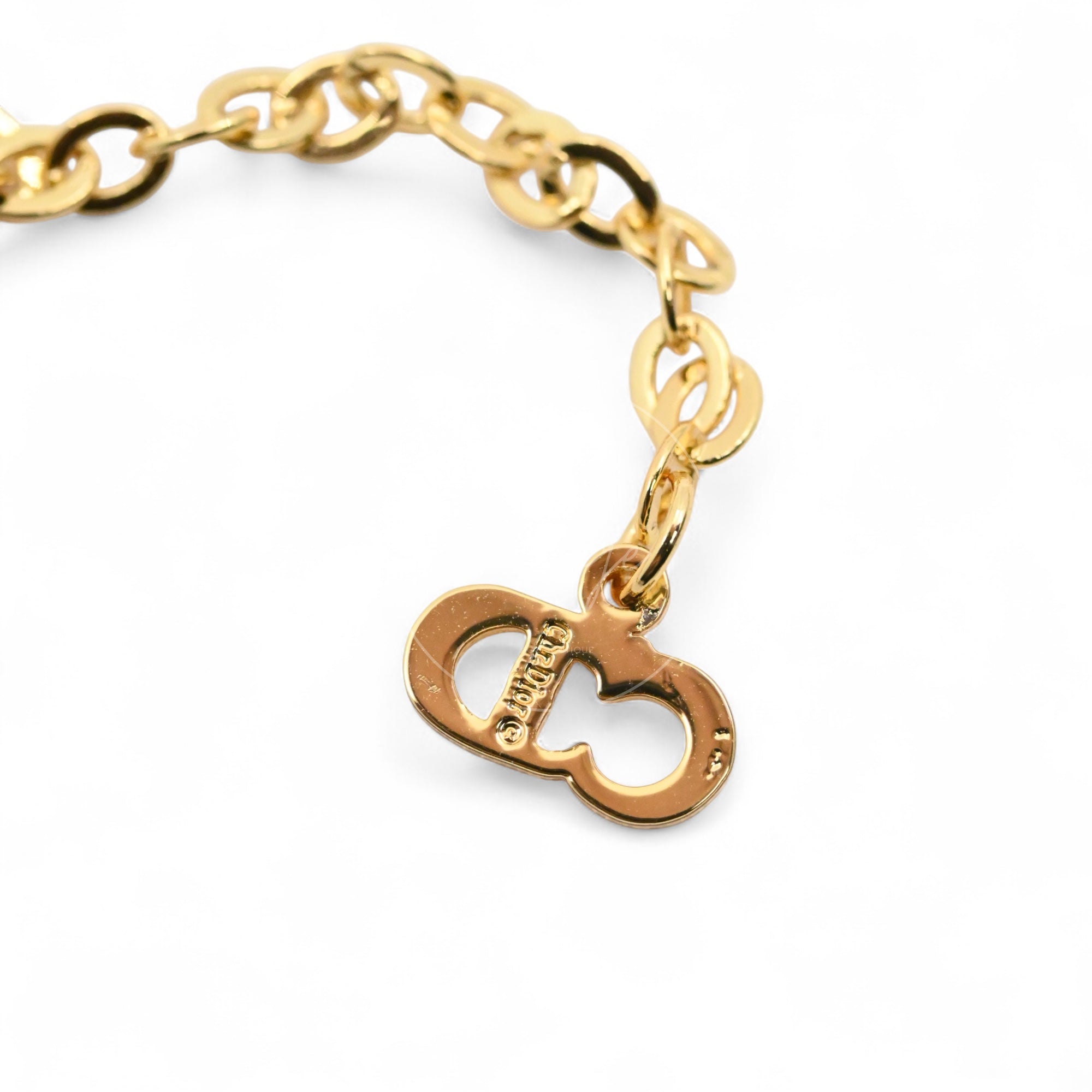 [Pre-owned] Christian Dior Crystal-embellished Logo-pendant Necklace