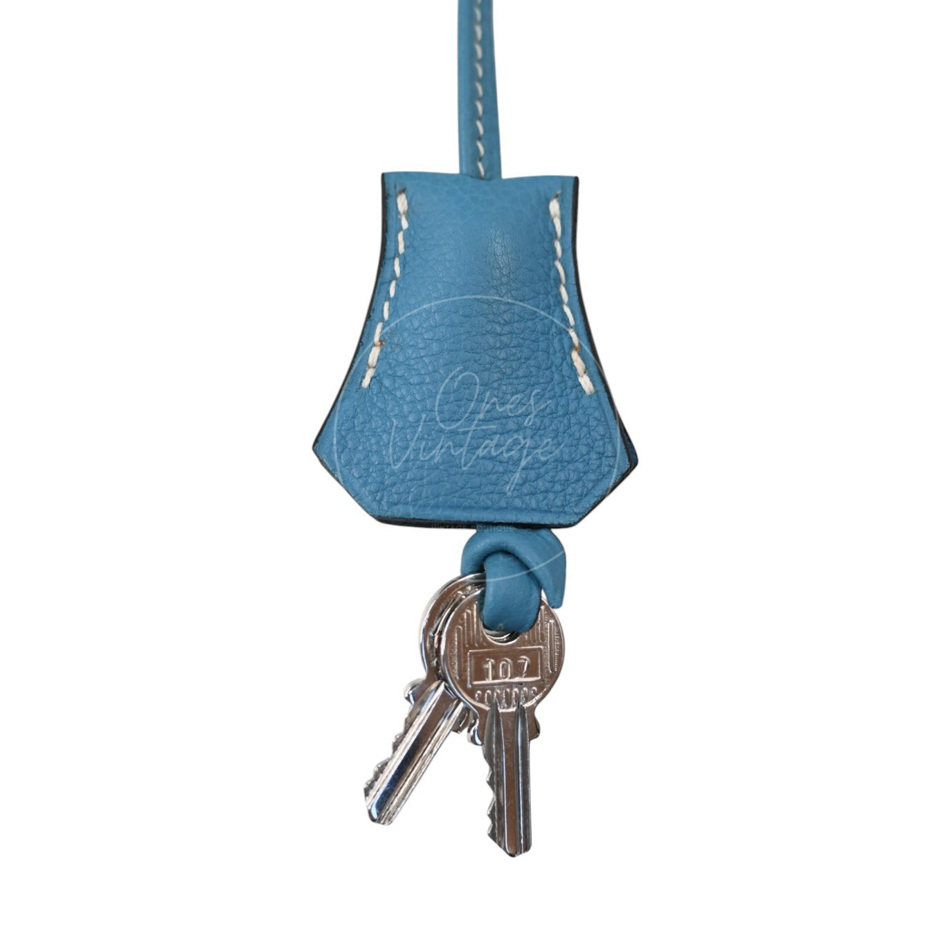 Hermes Birkin 30 Denim Tolie PHW Blue Square F
