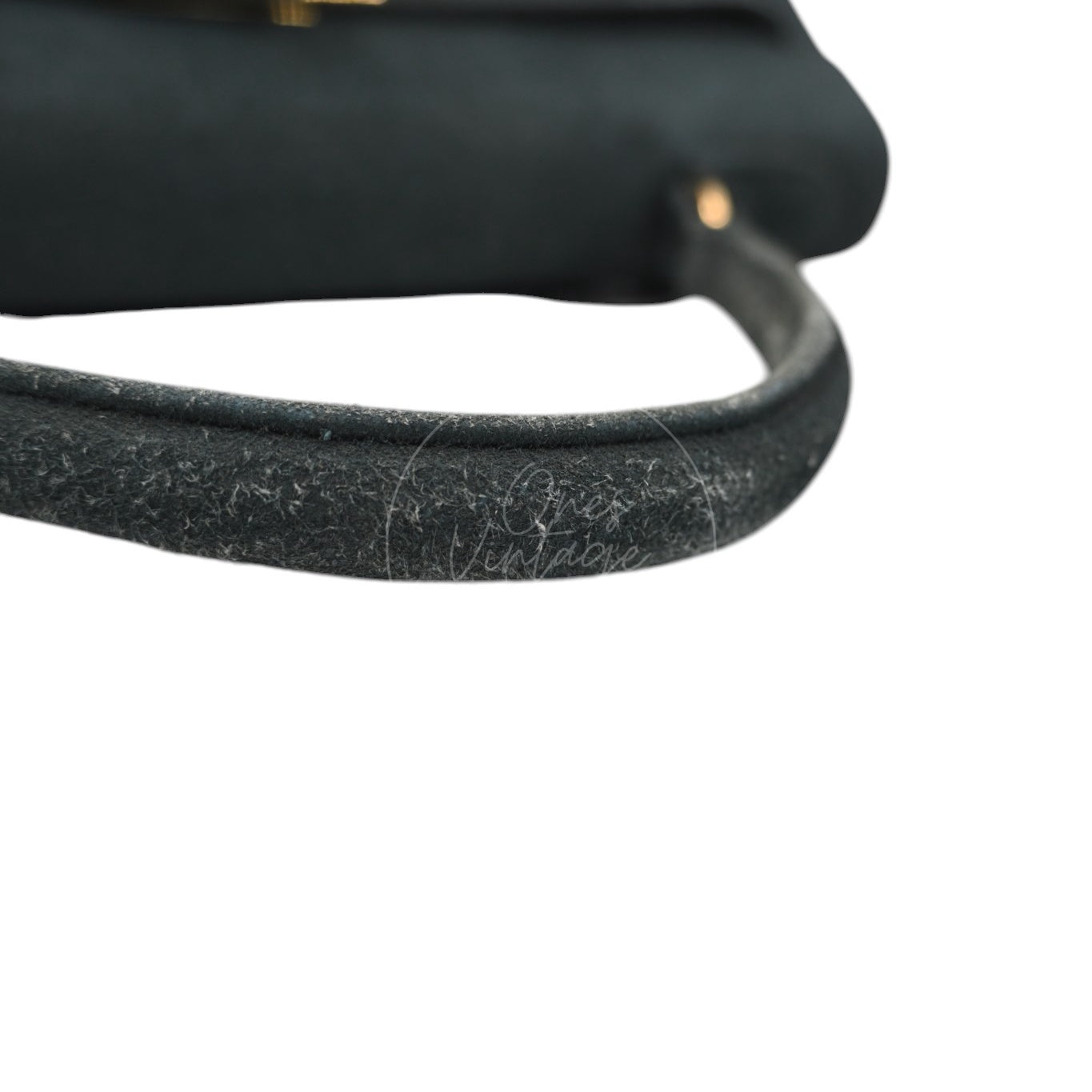 Hermes Kelly 32 Suede GHW Green Circle S