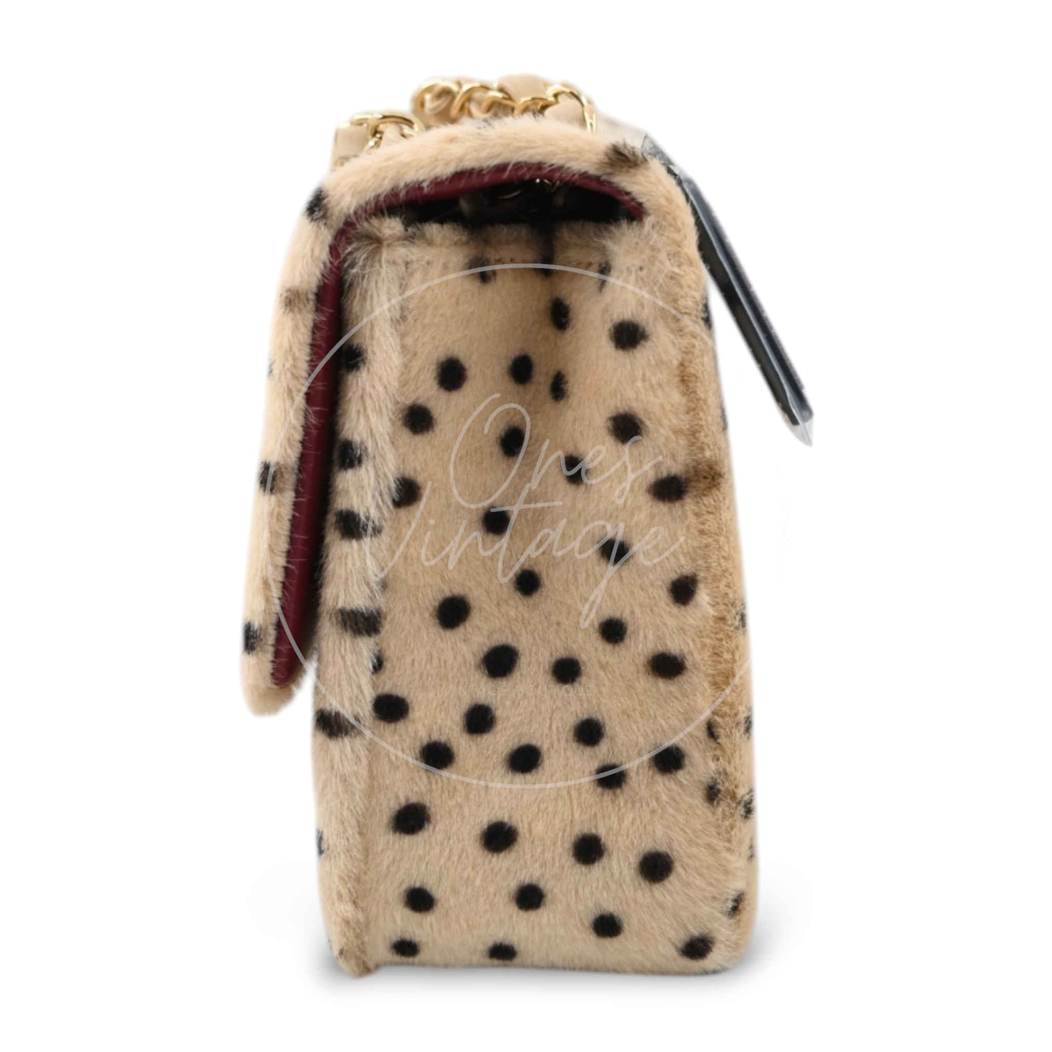 Chanel Classic Flap Bag 25 Cheetah Printed Pony Hair GHW Brown Series UP