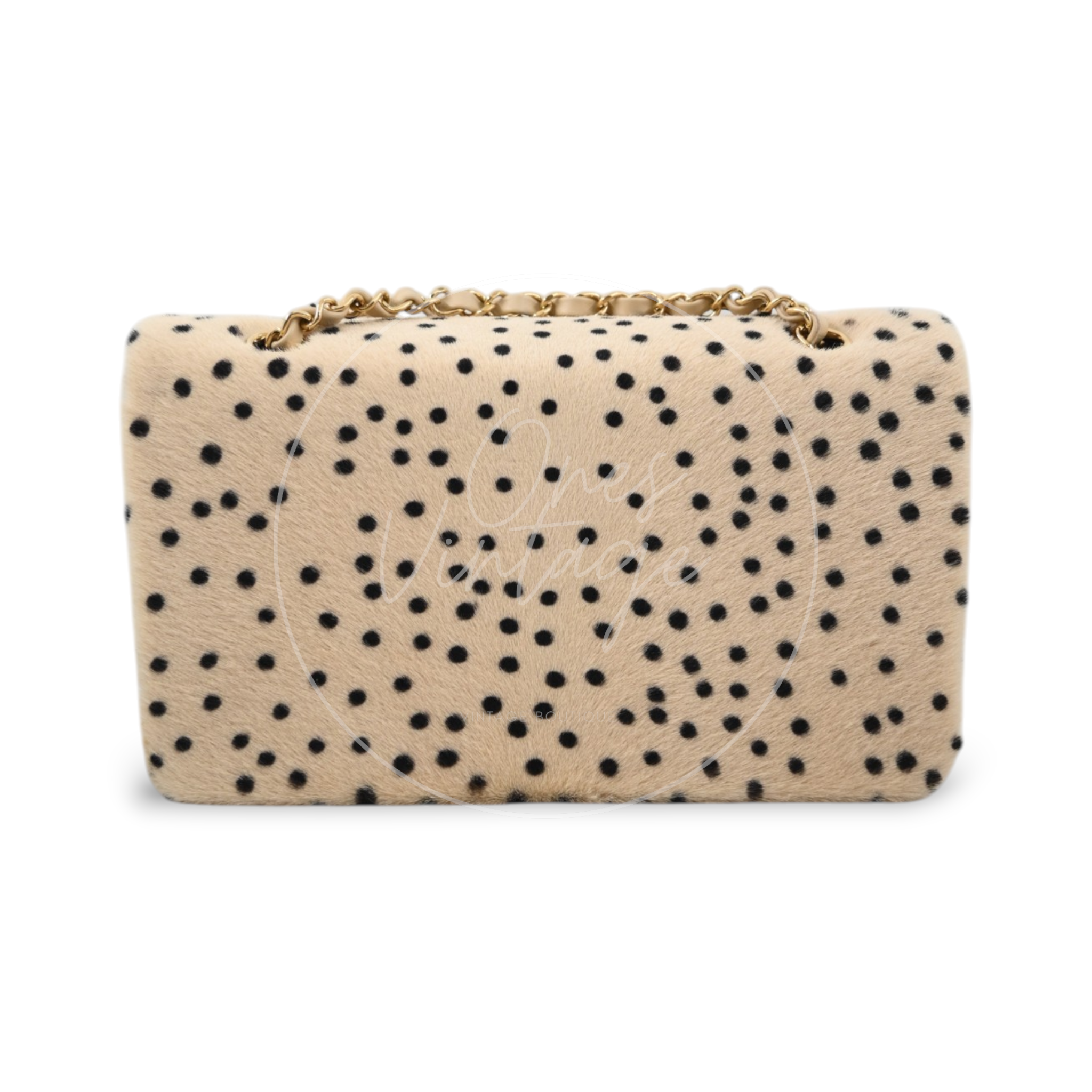 Chanel Classic Flap Bag 25 Cheetah Printed Pony Hair GHW Brown Series UP