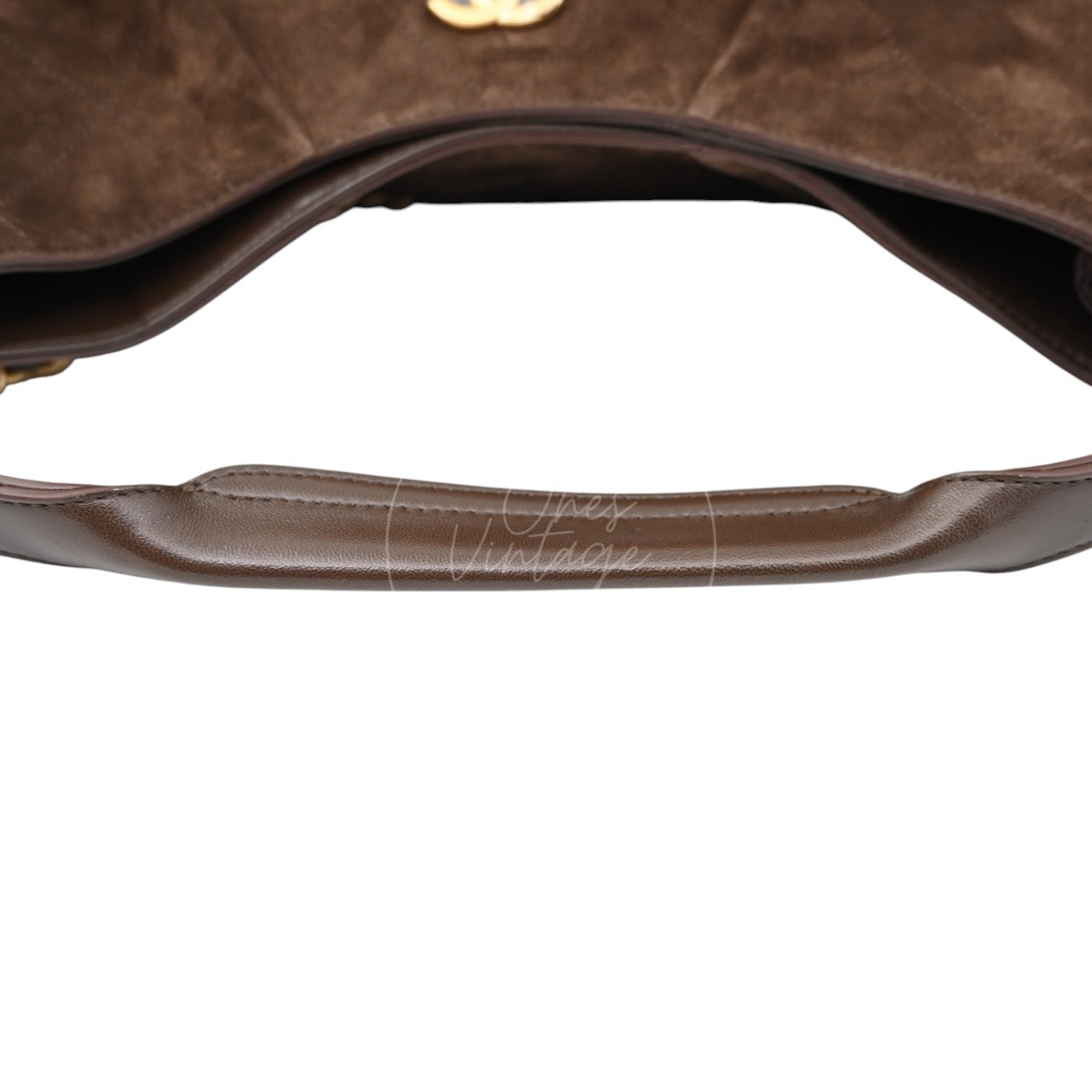 [Unused] Chanel Cruise 25/26 Maxi Suede Calfskin Lambskin Dark Brown Hobo Bag