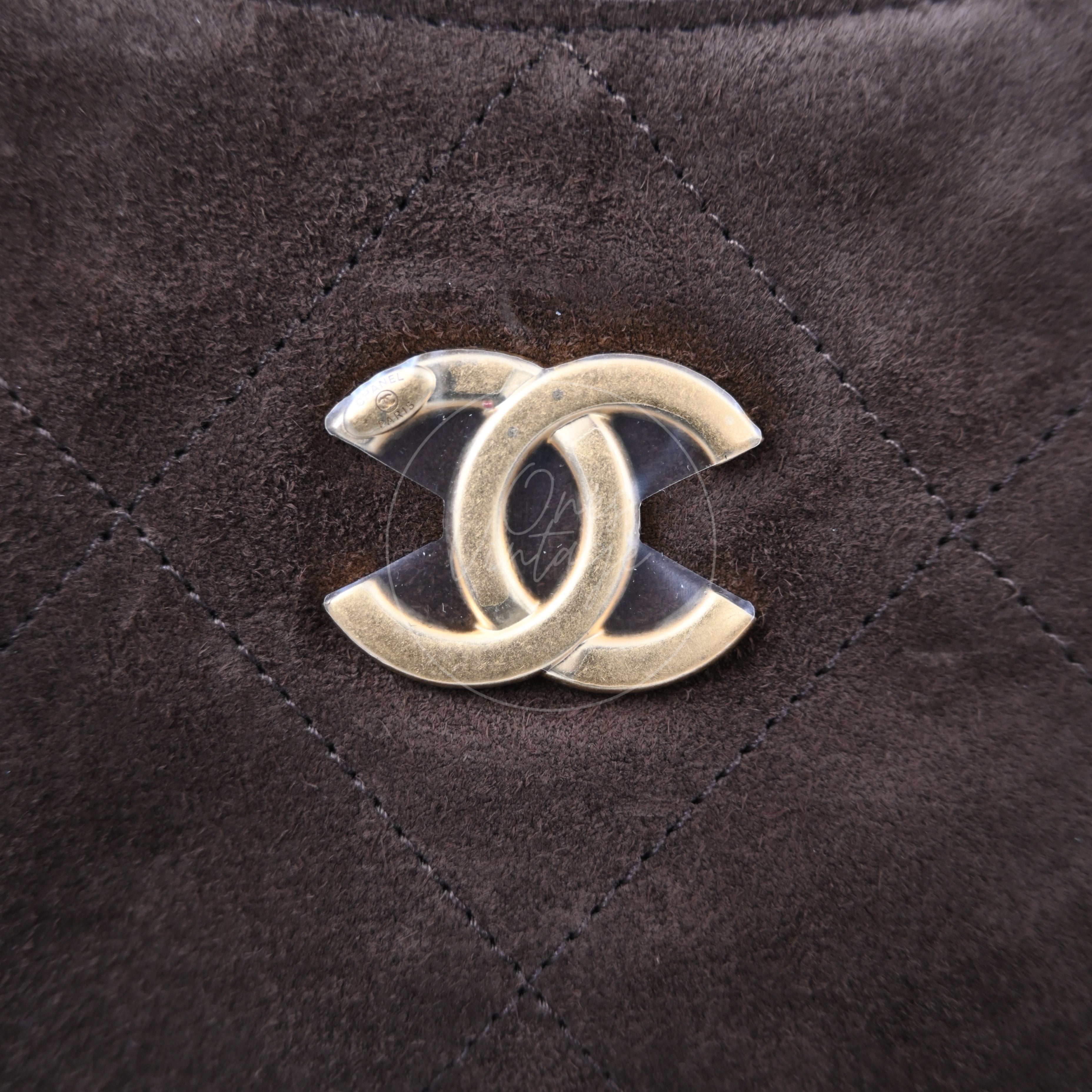 [Unused] Chanel Cruise 25/26 Maxi Suede Calfskin Lambskin Dark Brown Hobo Bag
