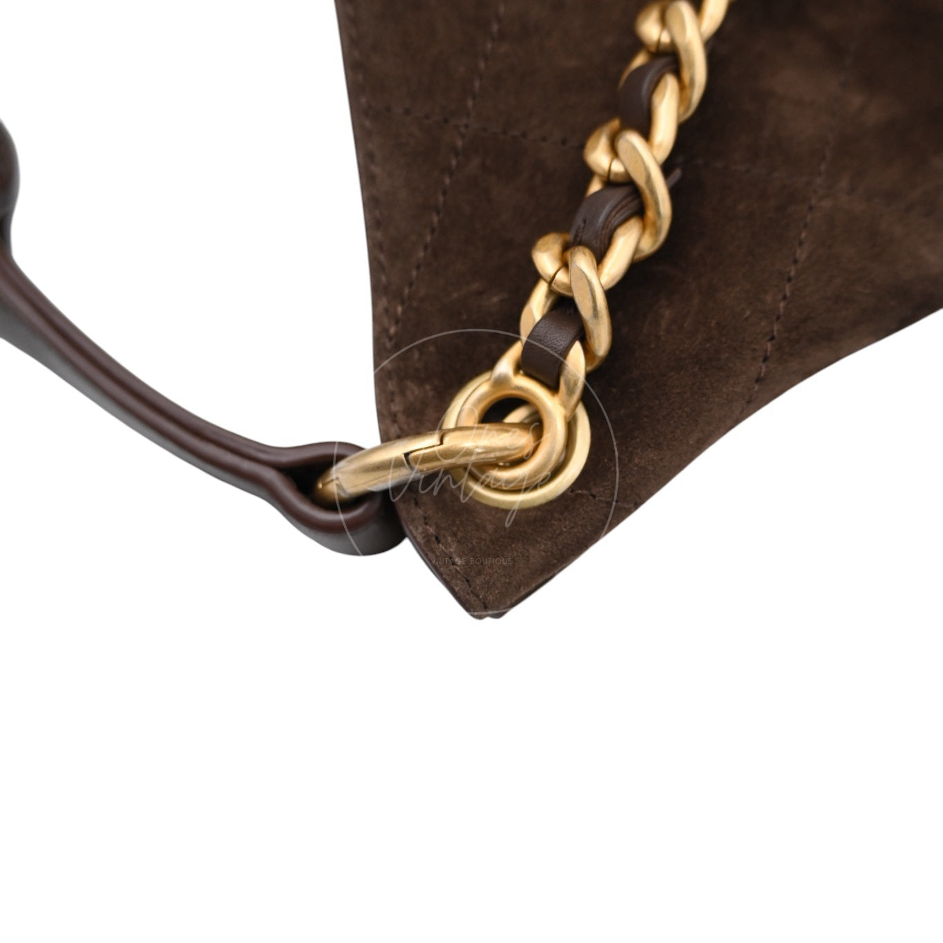 [Unused] Chanel Cruise 25/26 Maxi Suede Calfskin Lambskin Dark Brown Hobo Bag