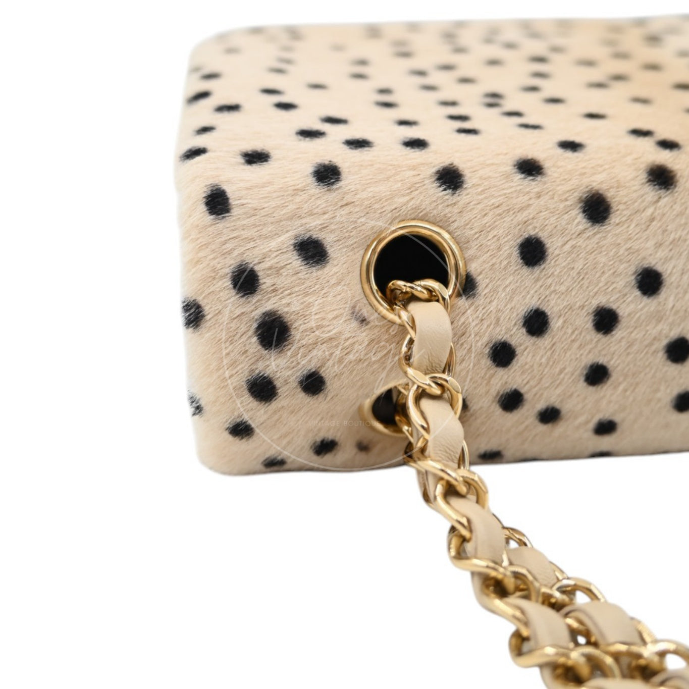 Chanel Classic Flap Bag 25 Cheetah Printed Pony Hair GHW Brown Series UP