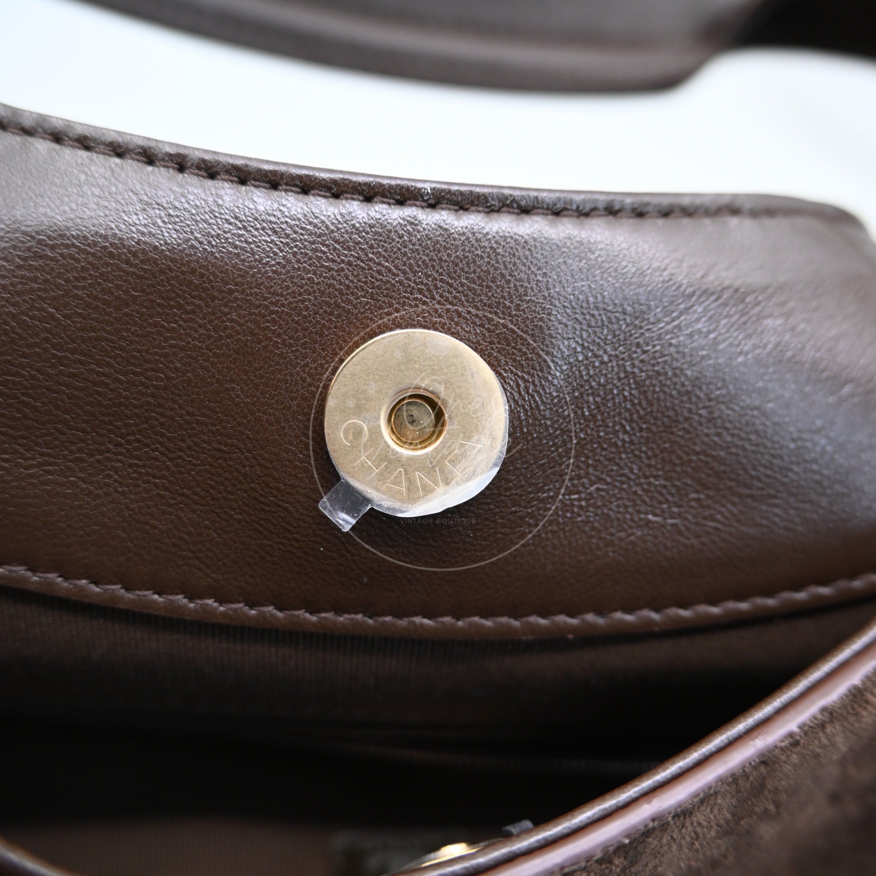 [Unused] Chanel Cruise 25/26 Maxi Suede Calfskin Lambskin Dark Brown Hobo Bag