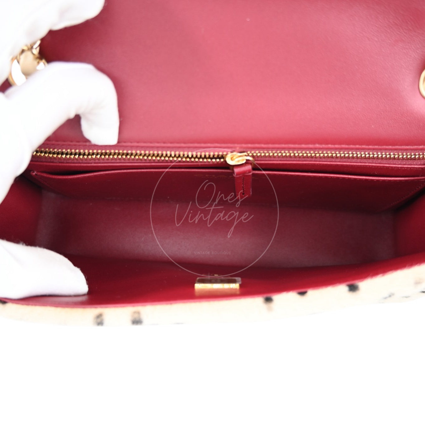 Chanel Classic Flap Bag 25 Cheetah Printed Pony Hair GHW Brown Series UP