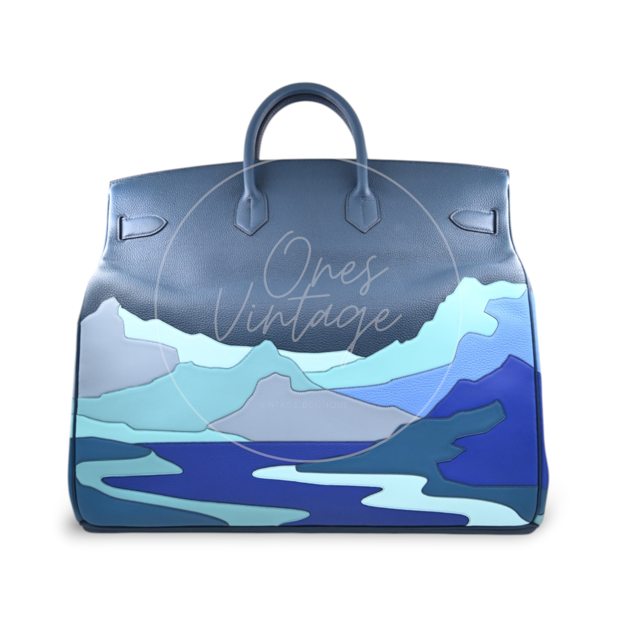 Hermes Endless Road HAC Birkin 50 Togo and Swift Leather PHW Multicolor Stamp Y