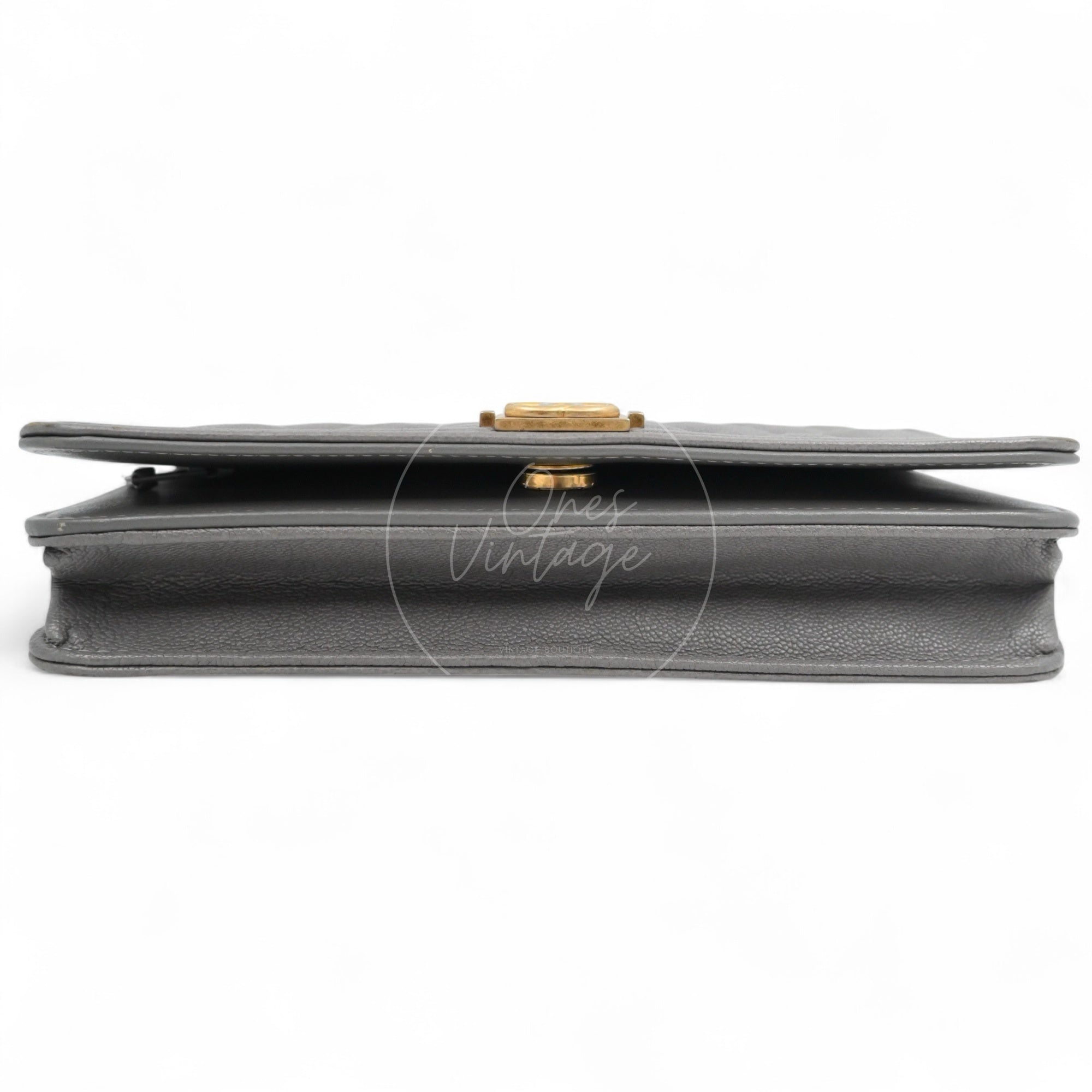 [Pre-owned] Chanel Boy Wallet On Chain WOC Gray Caviar GHW Series 26