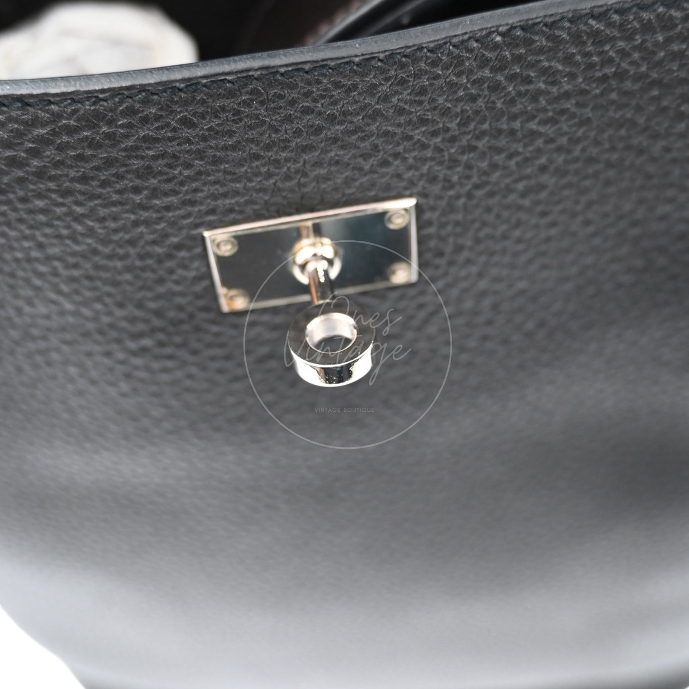 [Pre-owned] Hermes So Kelly 22 Black x Ebene