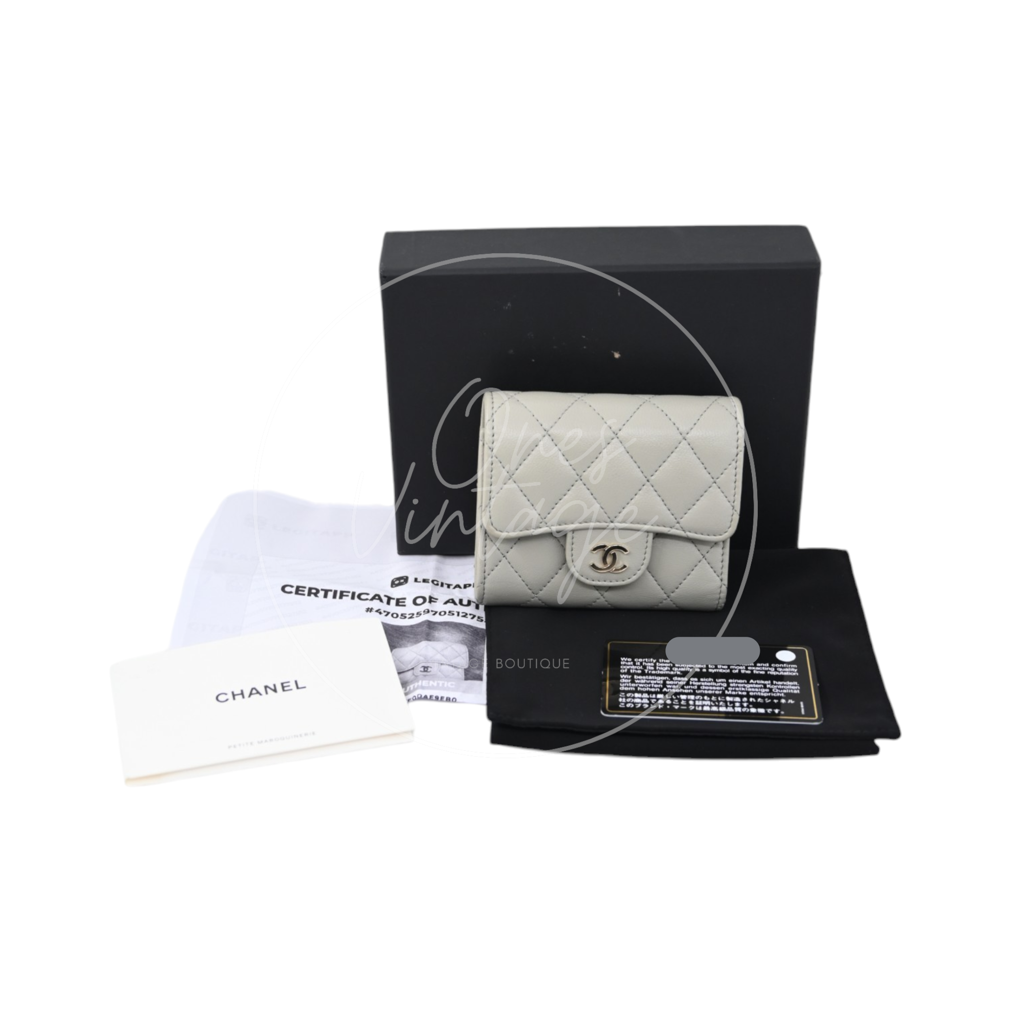 Chanel Classic Small Flap Wallet GHW Grey Series 31