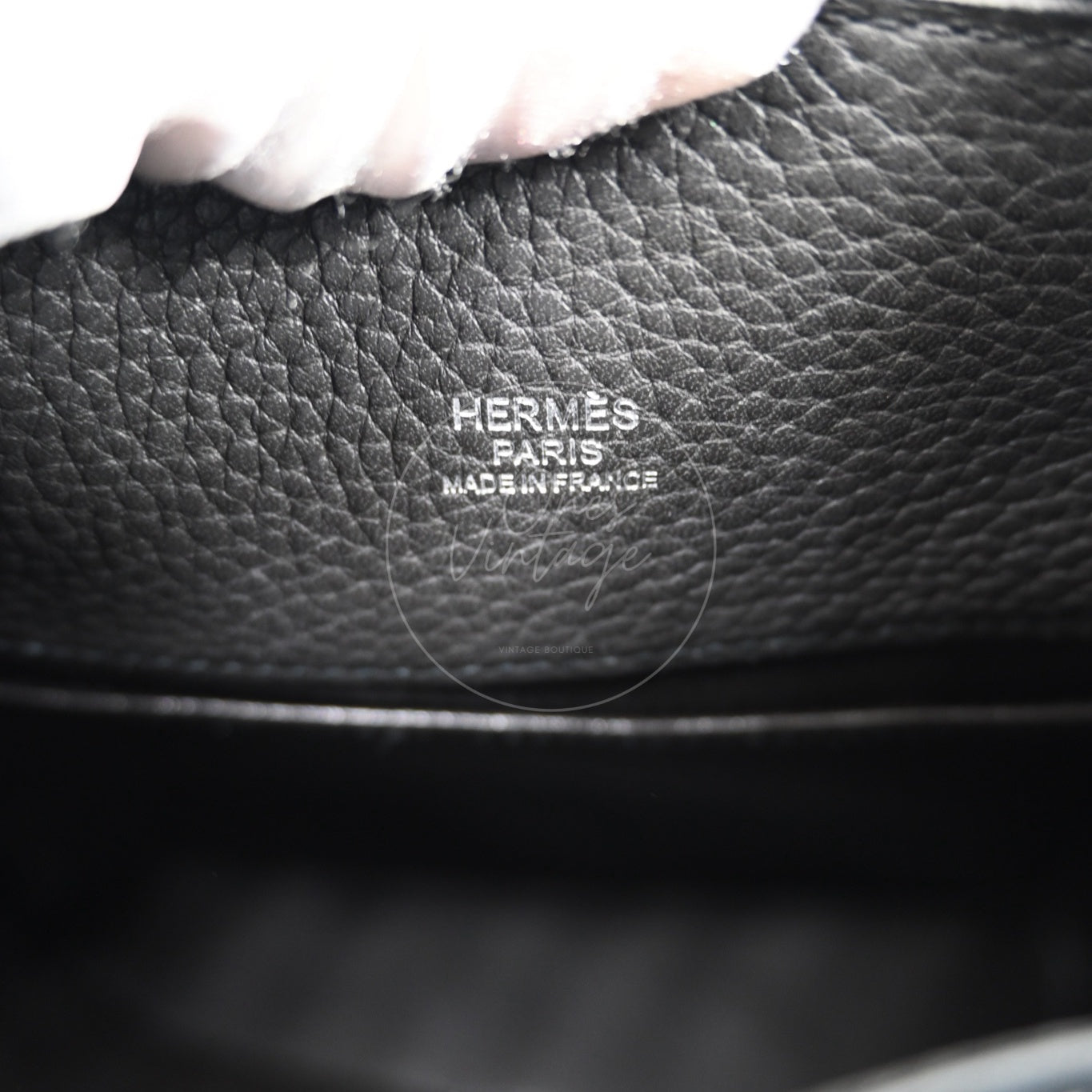 [Pre-owned] Hermes So Kelly 22 Black x Ebene