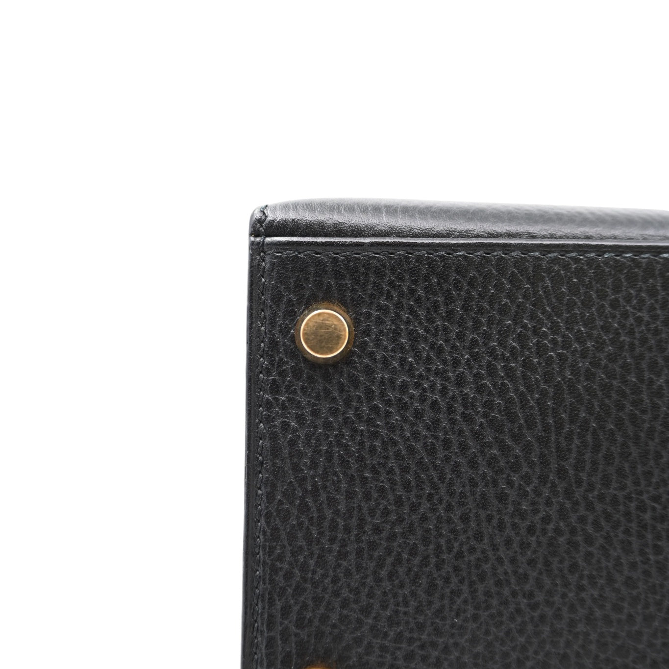 [Pre-owned Hermes Kelly 28 K28 Black Ardennes Stamp Square C handbag