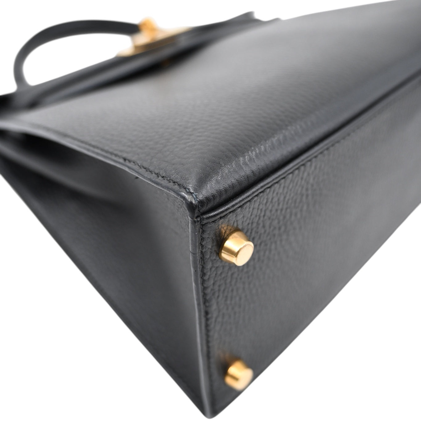 [Pre-owned Hermes Kelly 28 K28 Black Ardennes Stamp Square C handbag