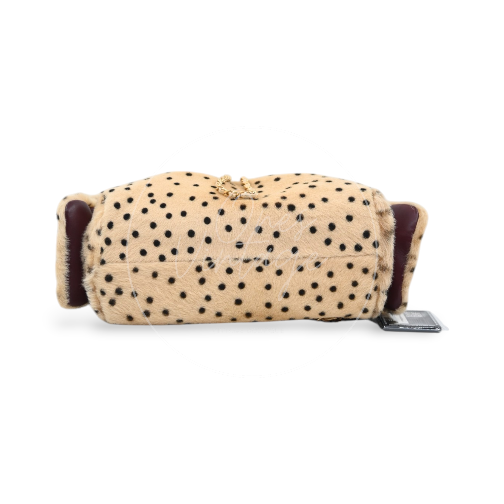 Chanel 25 Bag Mini Pony Hair Cheetah GHW Beige Black Series JX