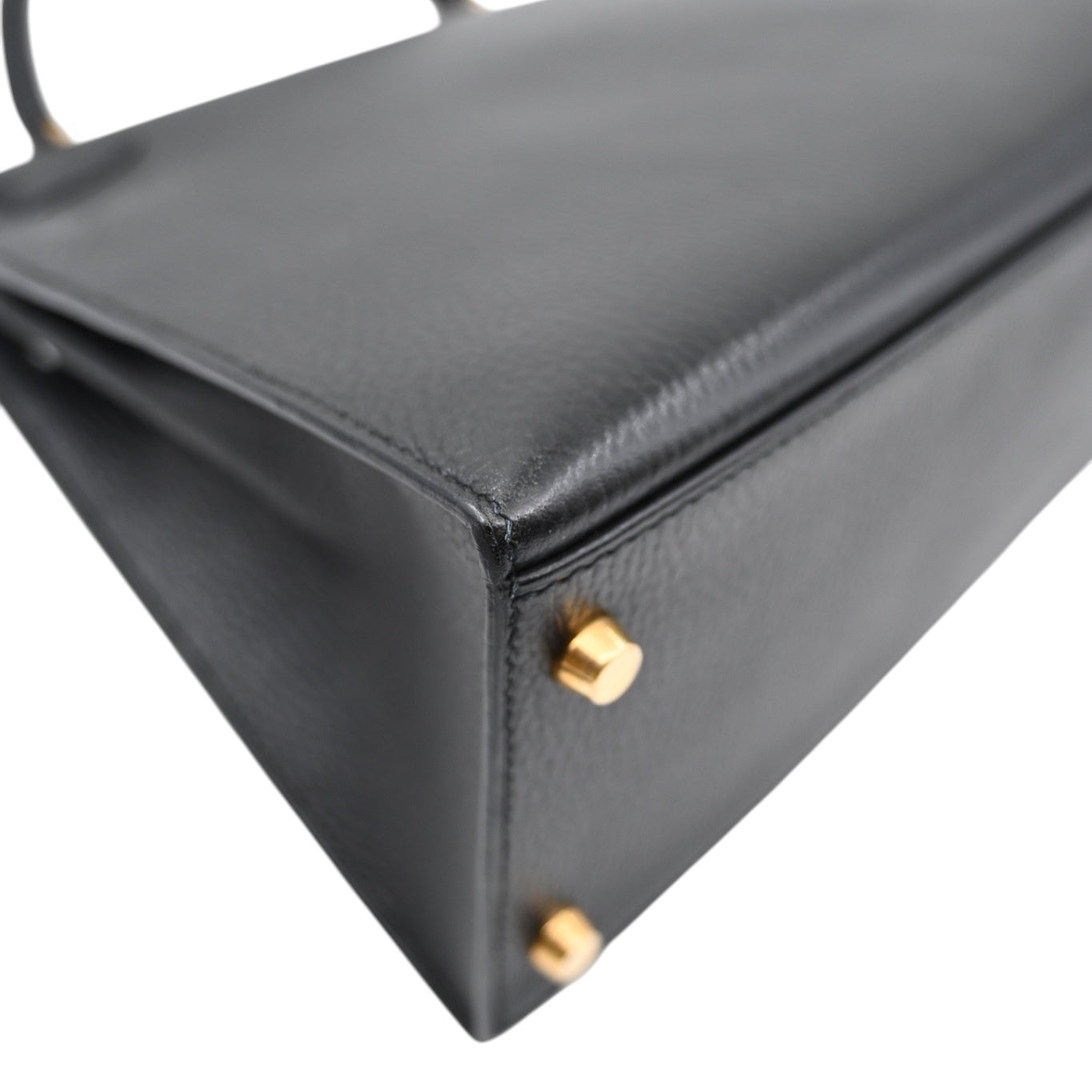 [Pre-owned Hermes Kelly 28 K28 Black Ardennes Stamp Square C handbag