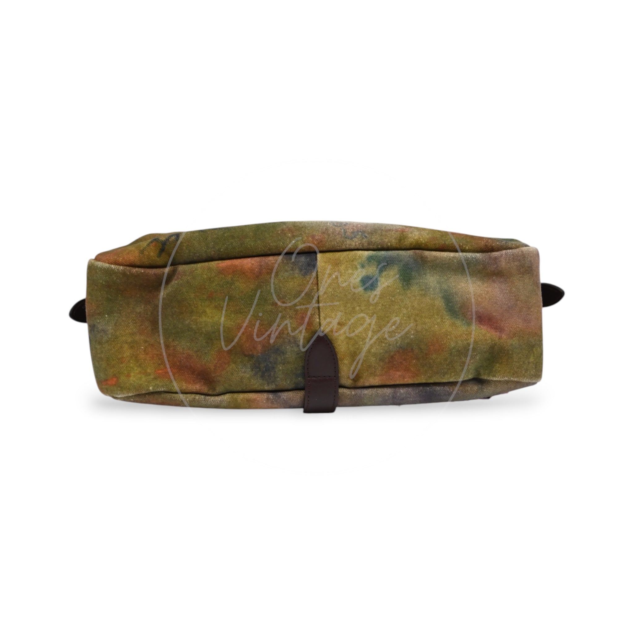 [Pre-owned] Chanel Graffiti Canvas On The Pavements Green Series 20 Messenger Bag