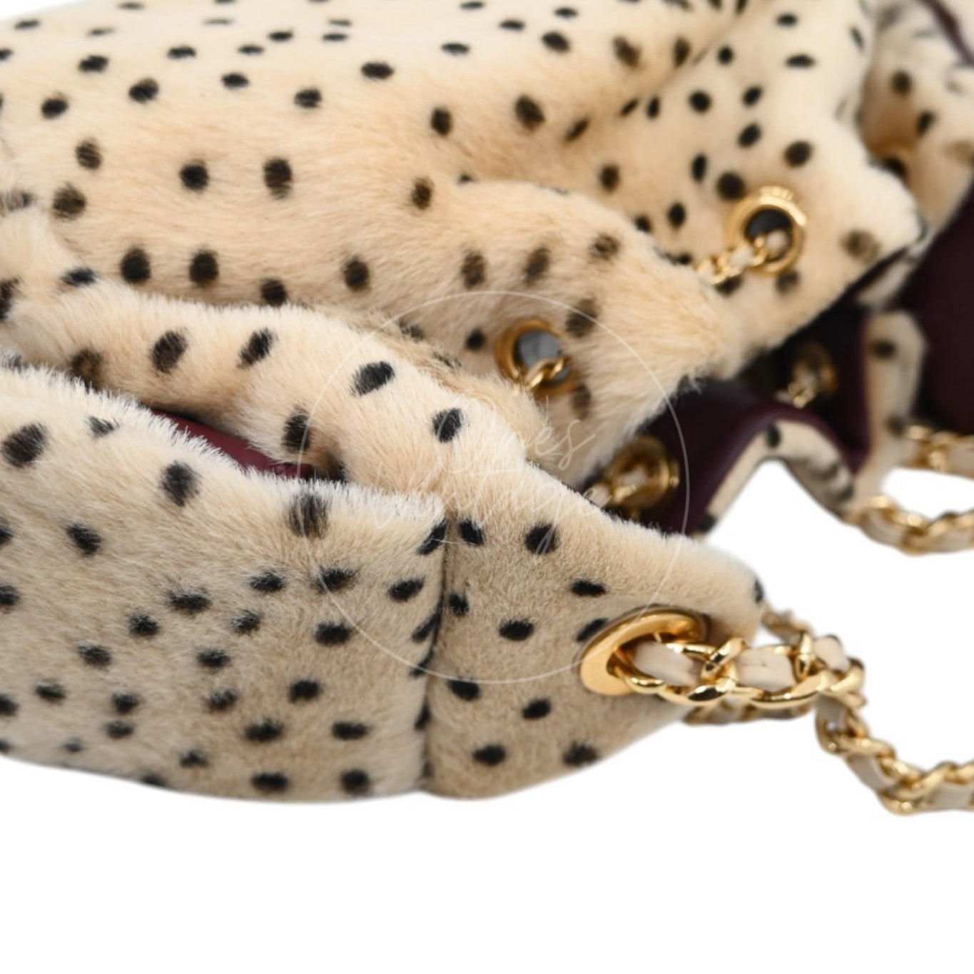 Chanel 25 Bag Mini Pony Hair Cheetah GHW Beige Black Series JX