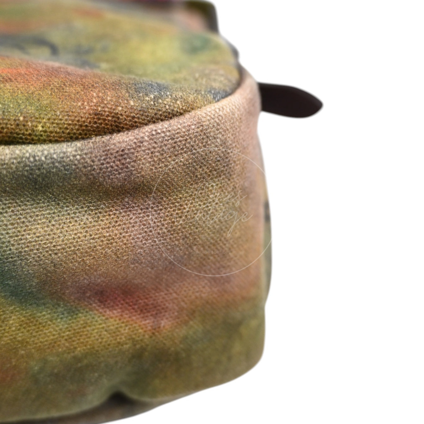 [Pre-owned] Chanel Graffiti Canvas On The Pavements Green Series 20 Messenger Bag