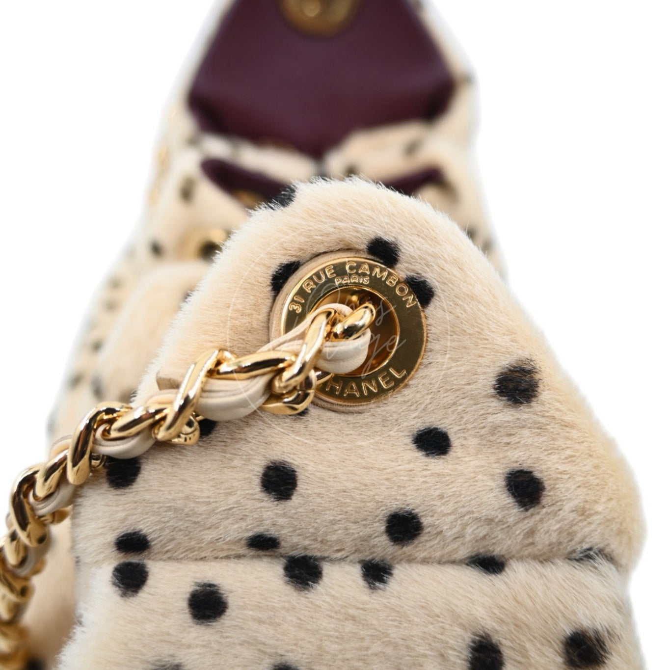 Chanel 25 Bag Mini Pony Hair Cheetah GHW Beige Black Series JX