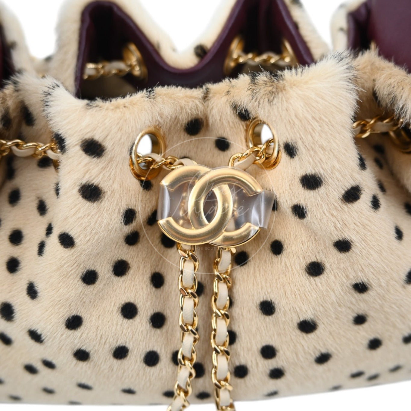 Chanel 25 Bag Mini Pony Hair Cheetah GHW Beige Black Series JX