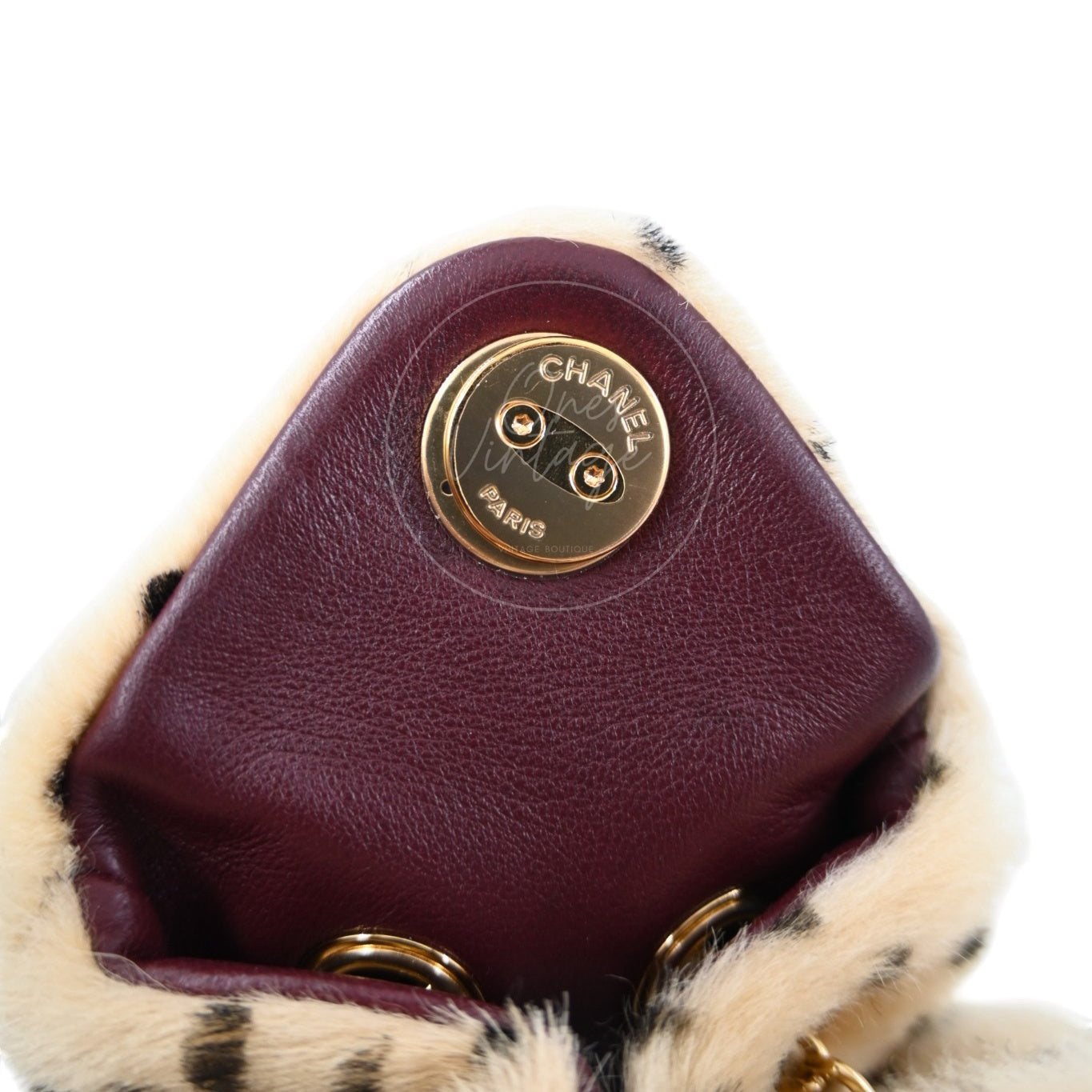 Chanel 25 Bag Mini Pony Hair Cheetah GHW Beige Black Series JX