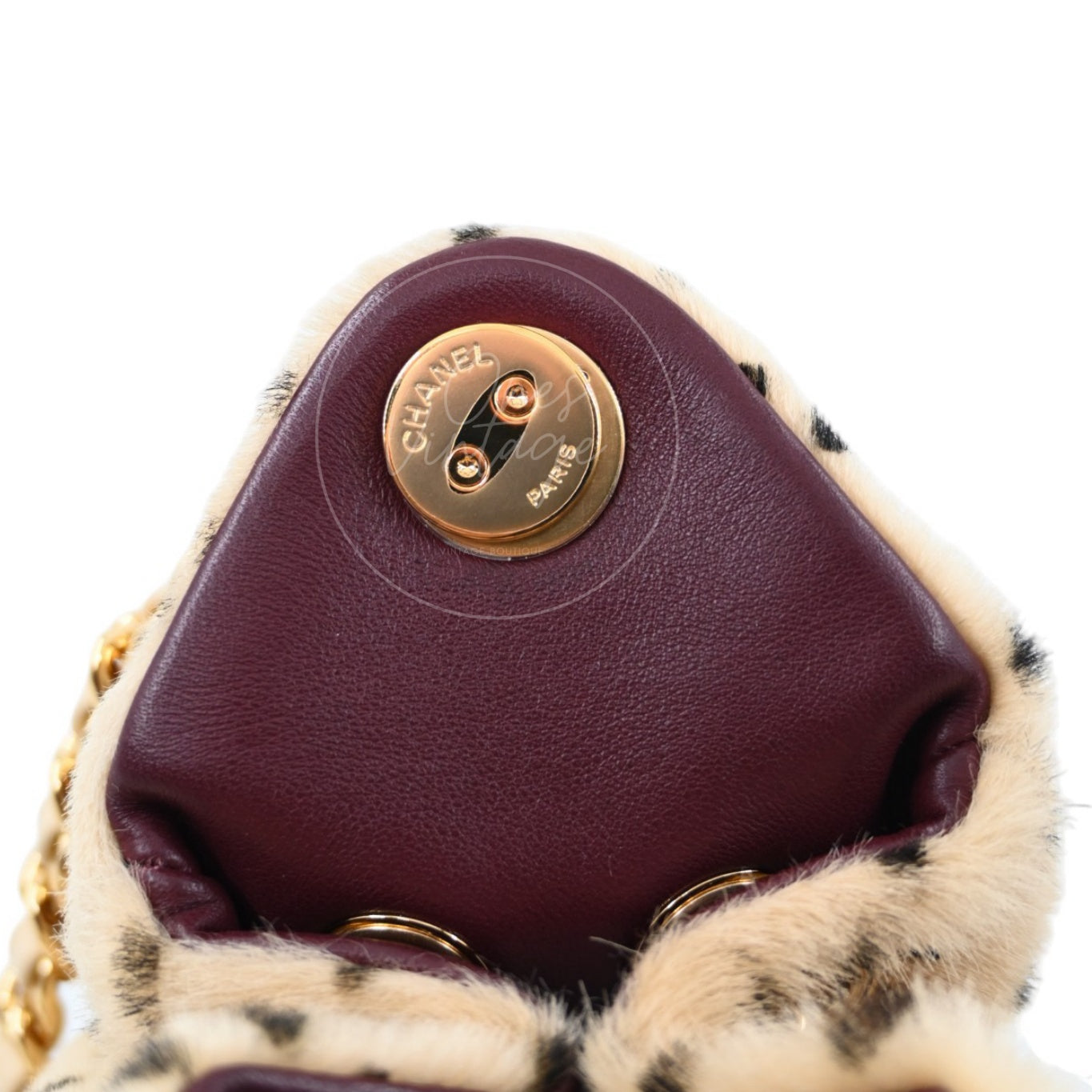 Chanel 25 Bag Mini Pony Hair Cheetah GHW Beige Black Series JX