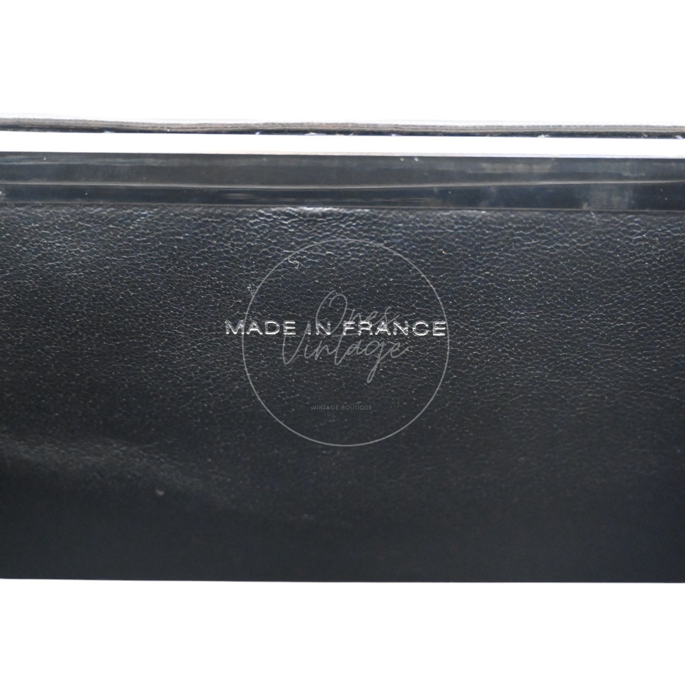 [Pre-owned] Chanel Vintage Black Patent Vanity Box Handbag