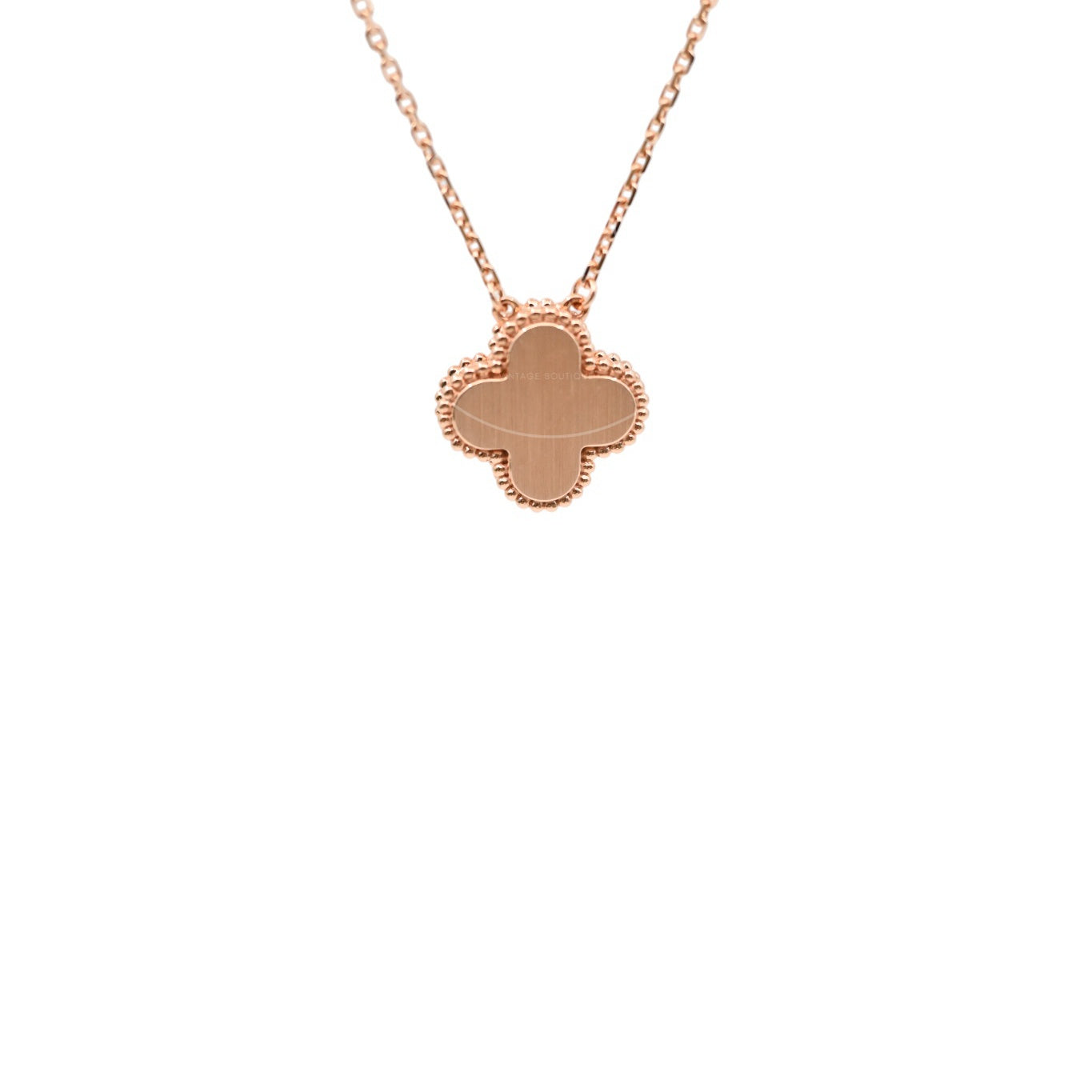 [Unused] Van Cleef & Arpels Vintage Alhambra Pendant Rose Gold Pink Mother of Pearl Diamond