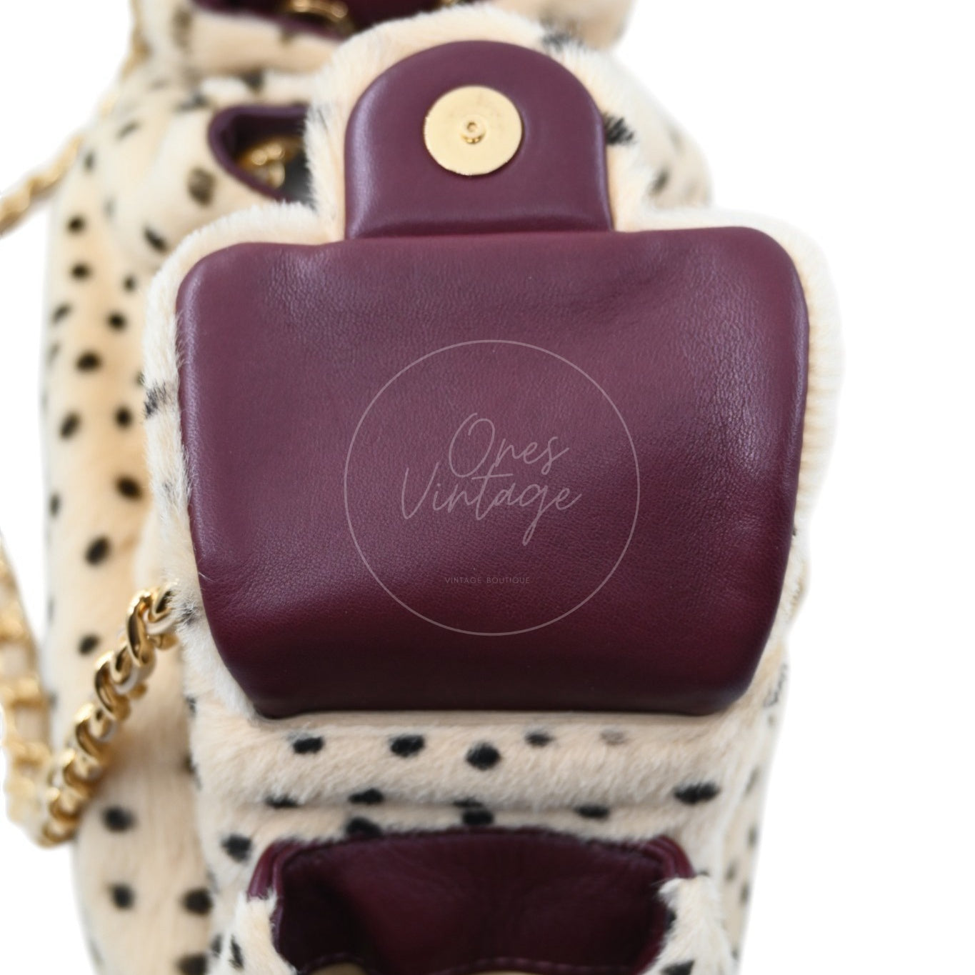 Chanel 25 Bag Mini Pony Hair Cheetah GHW Beige Black Series JX