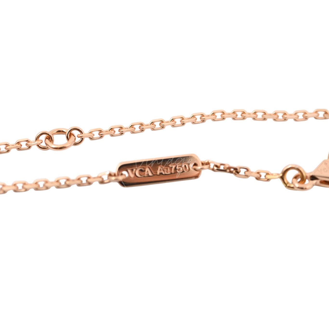 [Unused] Van Cleef & Arpels Vintage Alhambra Pendant Rose Gold Pink Mother of Pearl Diamond