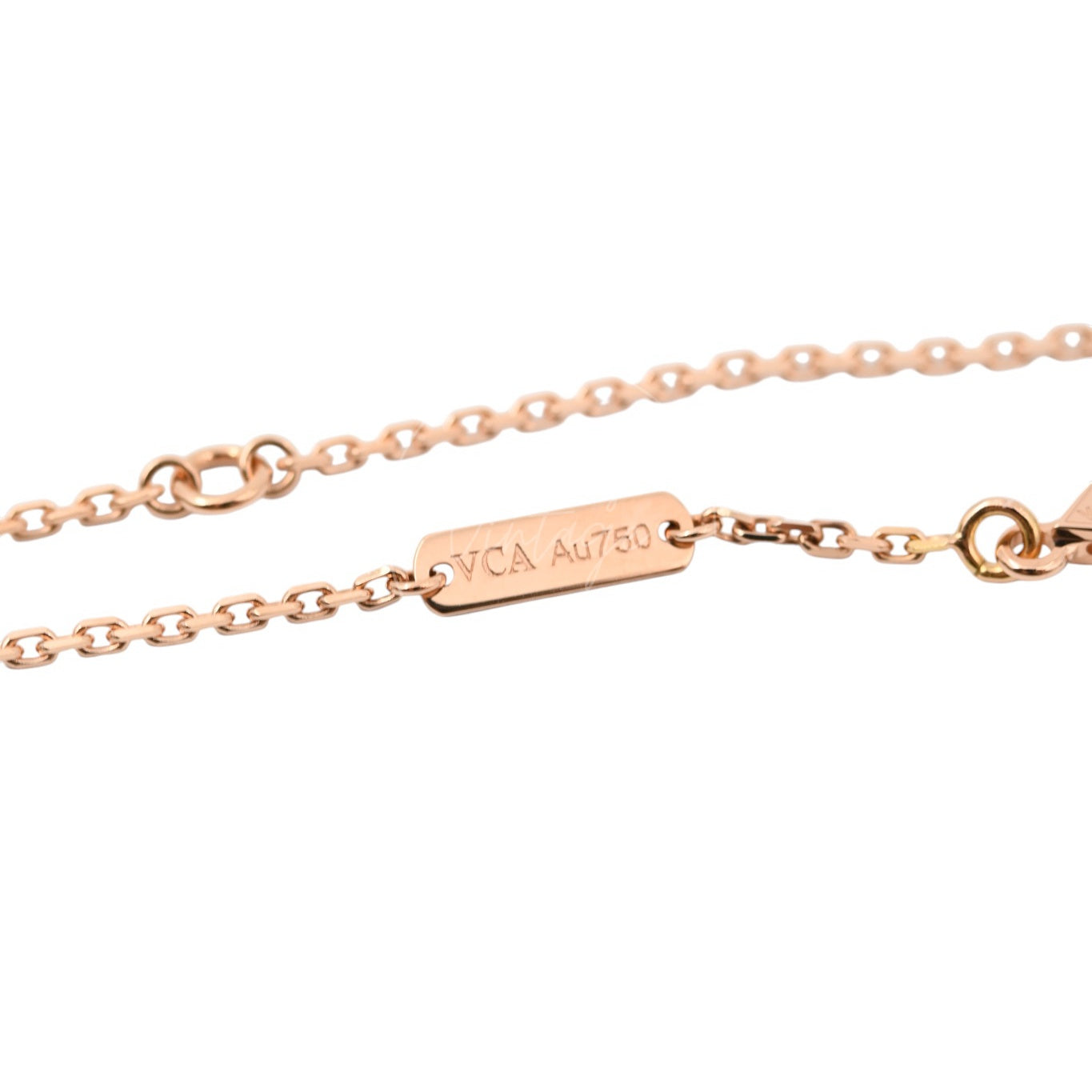 [Unused] Van Cleef & Arpels Vintage Alhambra Pendant Rose Gold Pink Mother of Pearl Diamond