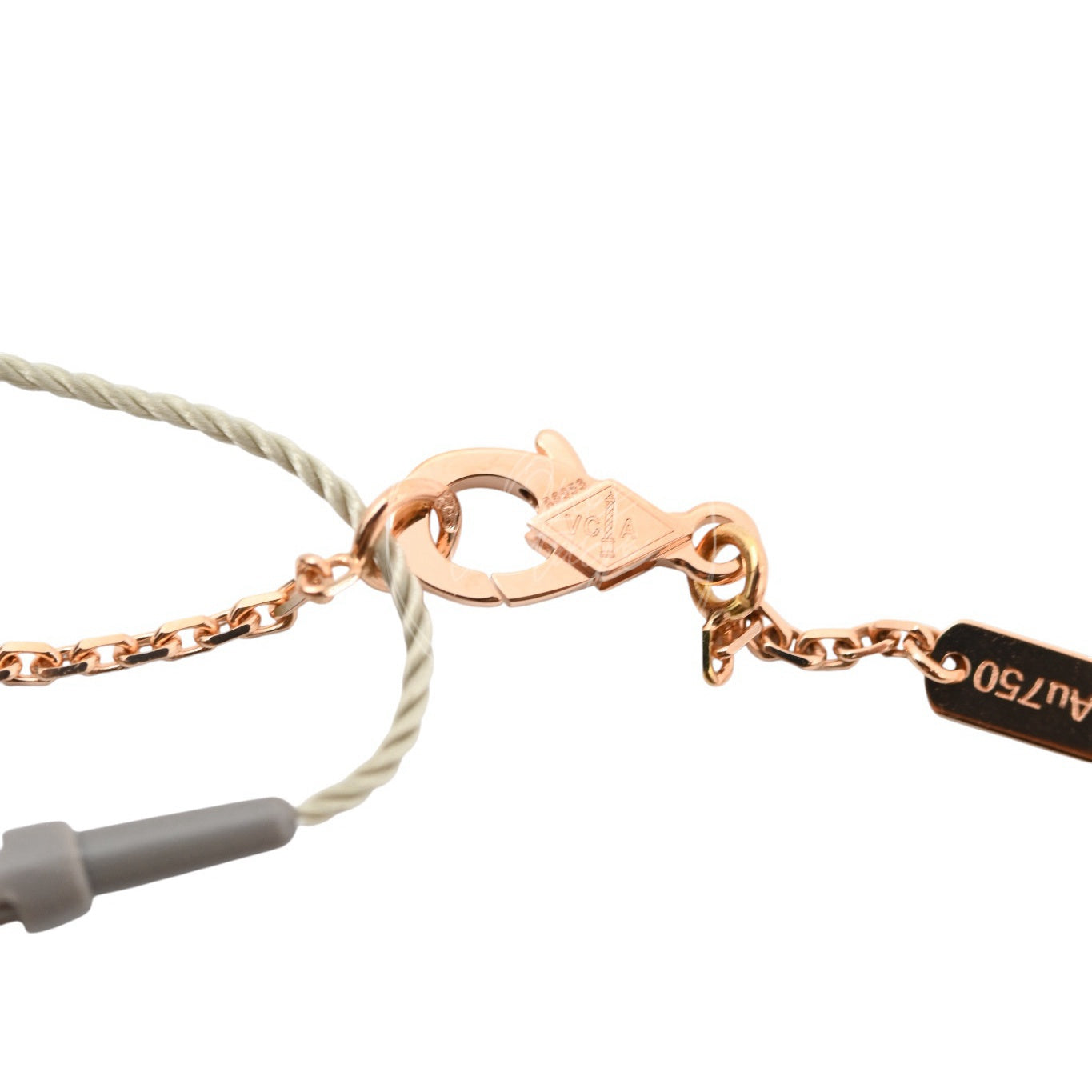 [Unused] Van Cleef & Arpels Vintage Alhambra Pendant Rose Gold Pink Mother of Pearl Diamond