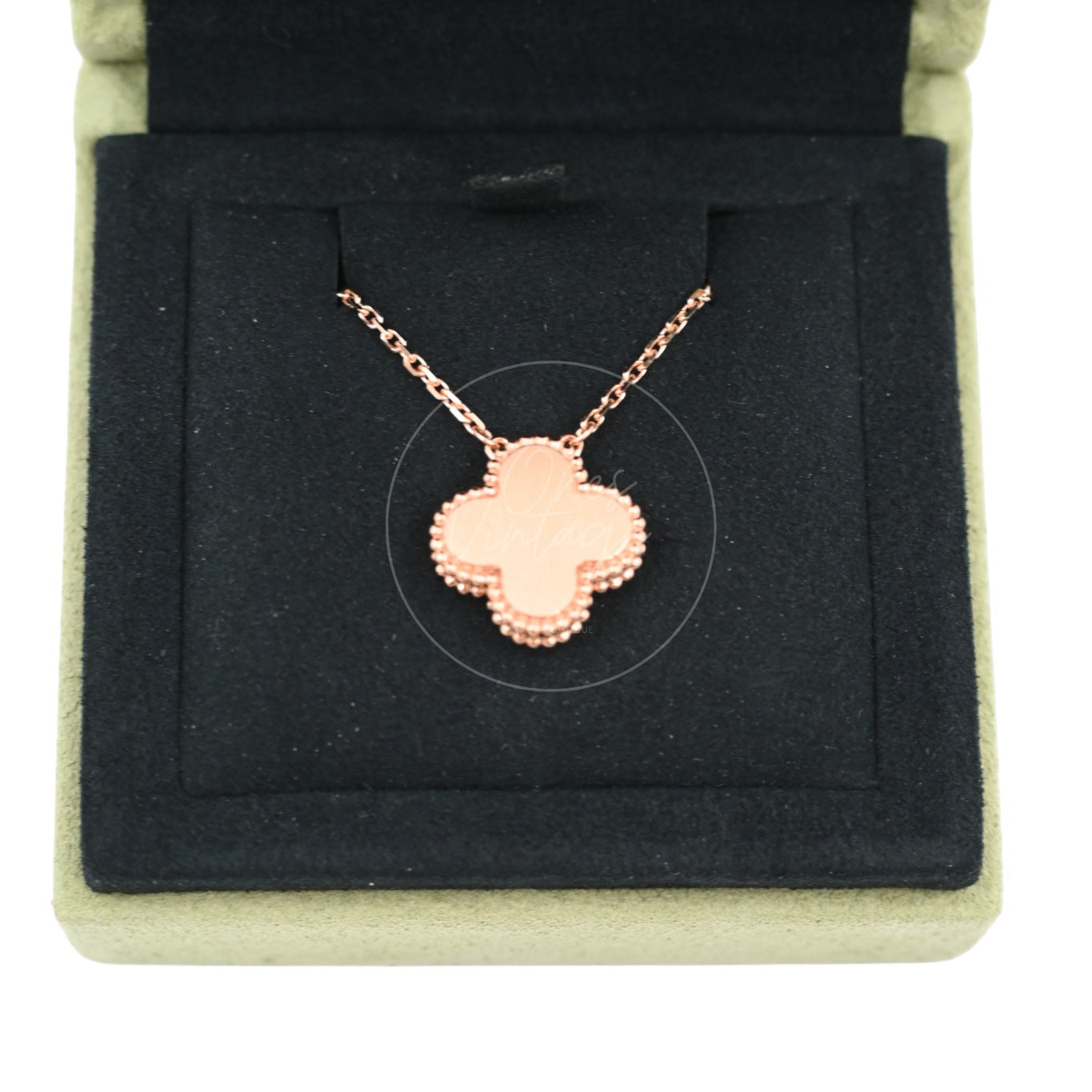 [Unused] Van Cleef & Arpels Vintage Alhambra Pendant Rose Gold Pink Mother of Pearl Diamond