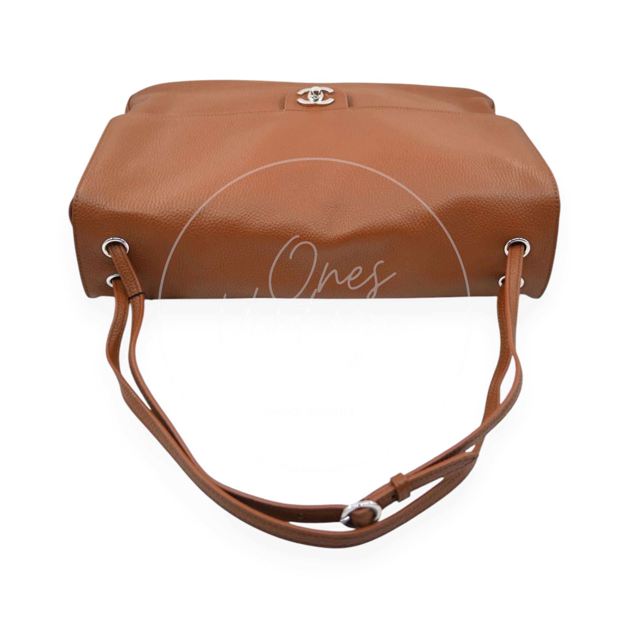 Chanel Maxi Flap Bag Grained Calfskin Caramel SHW Series X6